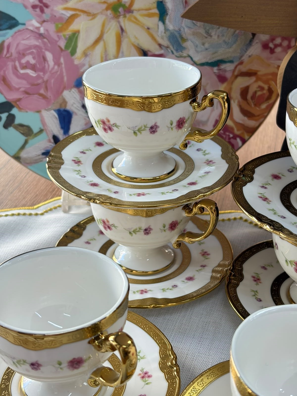 Türk Kahve Fincanı Golden Rosatte 6 Kişilik 12 Parça