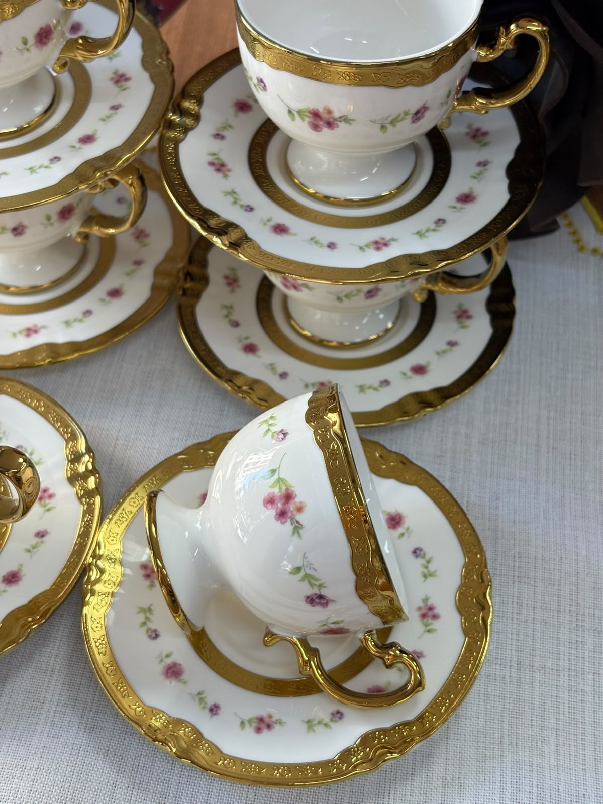 Türk Kahve Fincanı Golden Rosatte 6 Kişilik 12 Parça