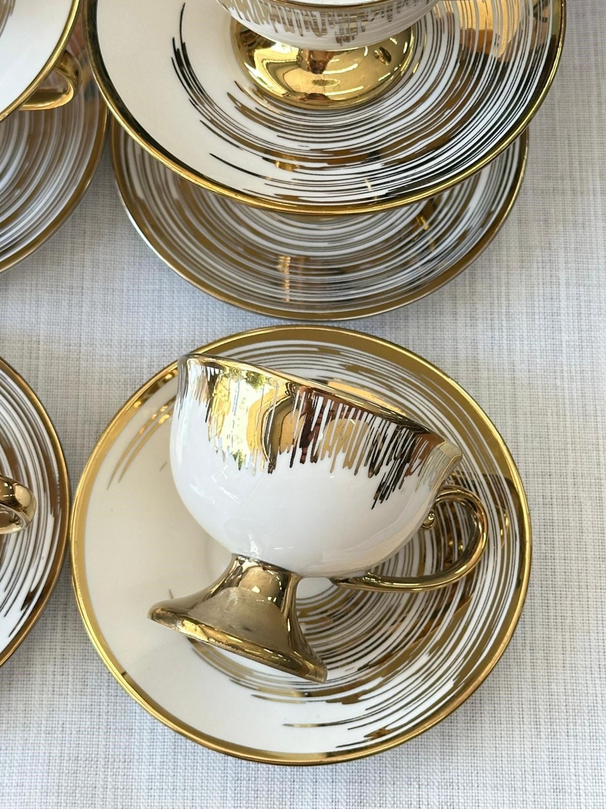 Türk Kahve Fincanı Golden Wave  6 Kişilik 12 Parça