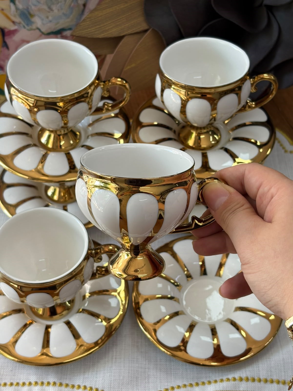 Türk Kahve Fincanı Goldies 6 Kişilik 12 Parça