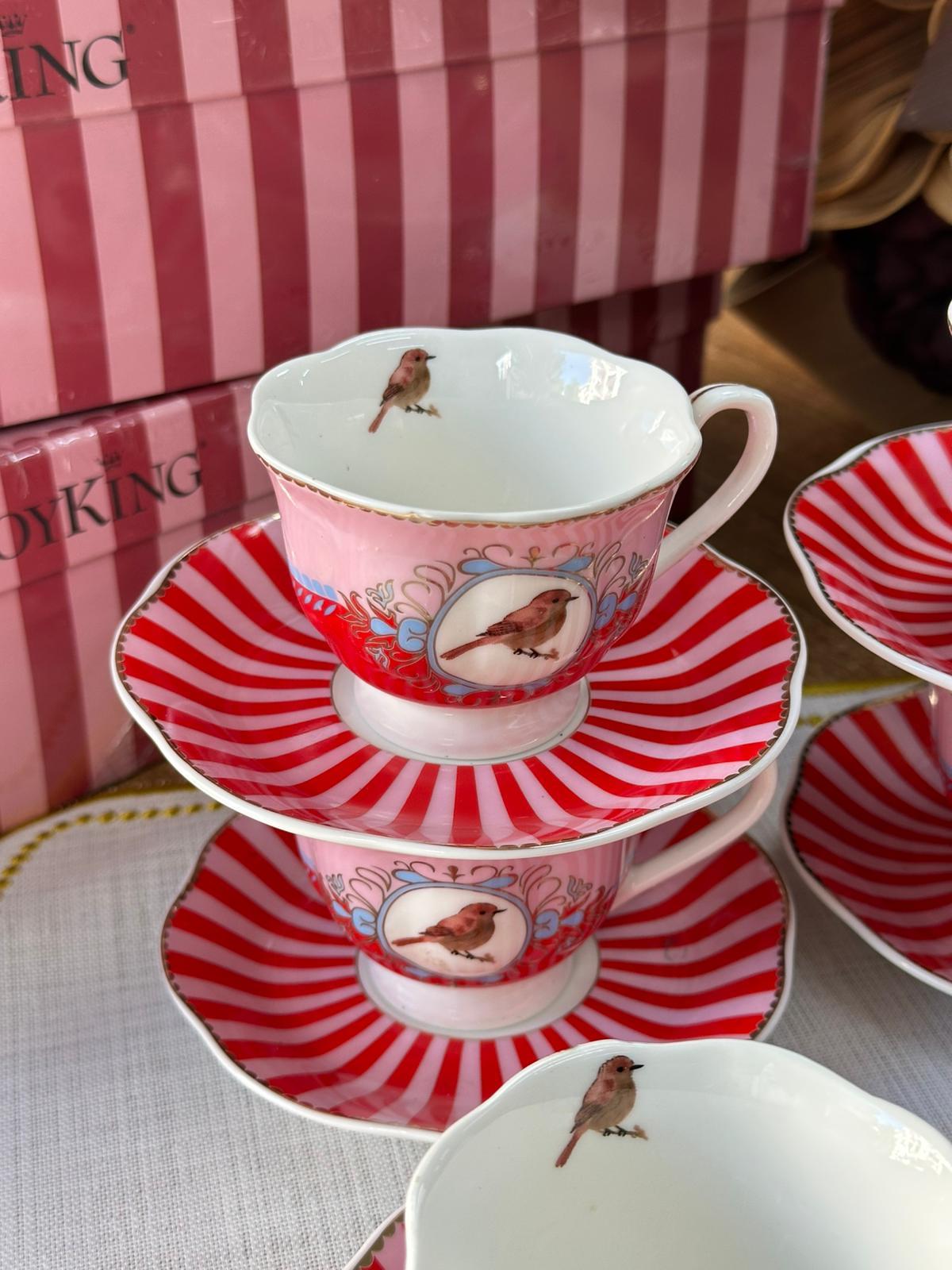 Türk Kahve Fincanı Kassandra Love Bird 6 Kişilik 12 Parça