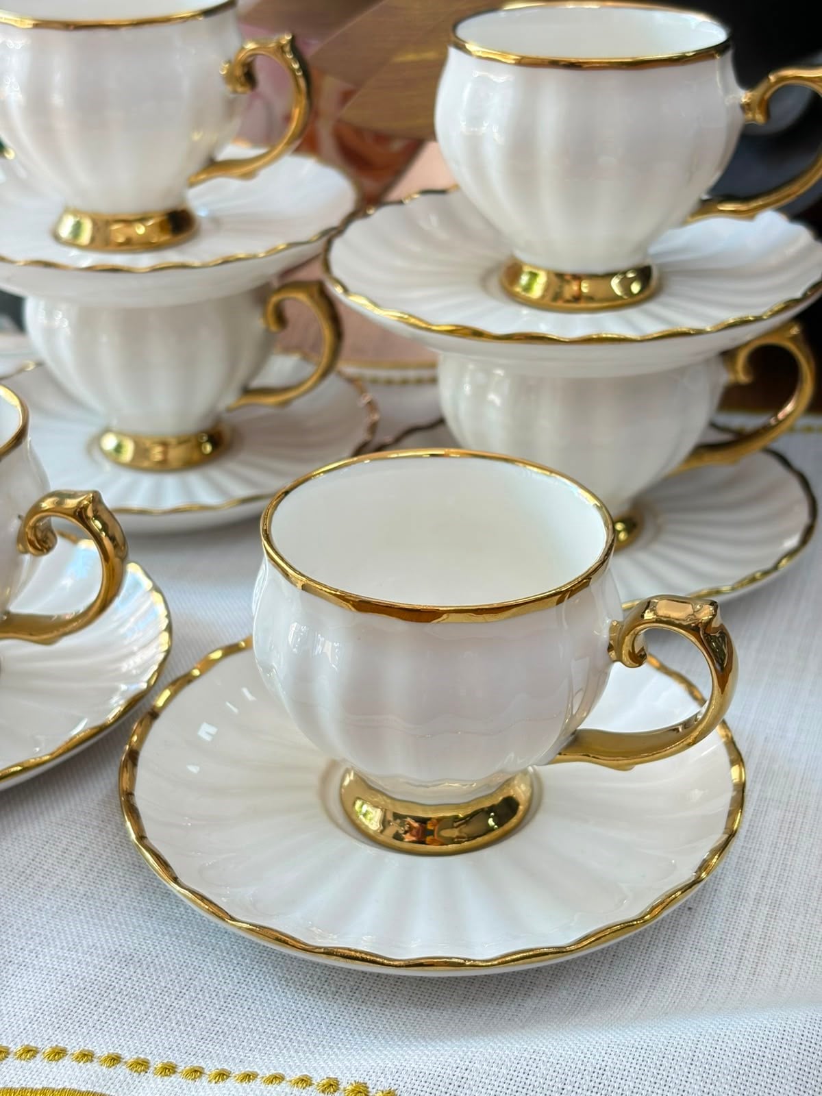 Türk Kahve Fincanı Pearl 6 Kişilik 12 Parça