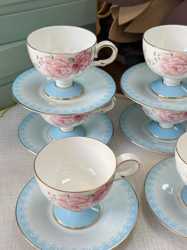 Türk Kahve Fincanı Veronica Azure 6 Kişilik 12 Parça