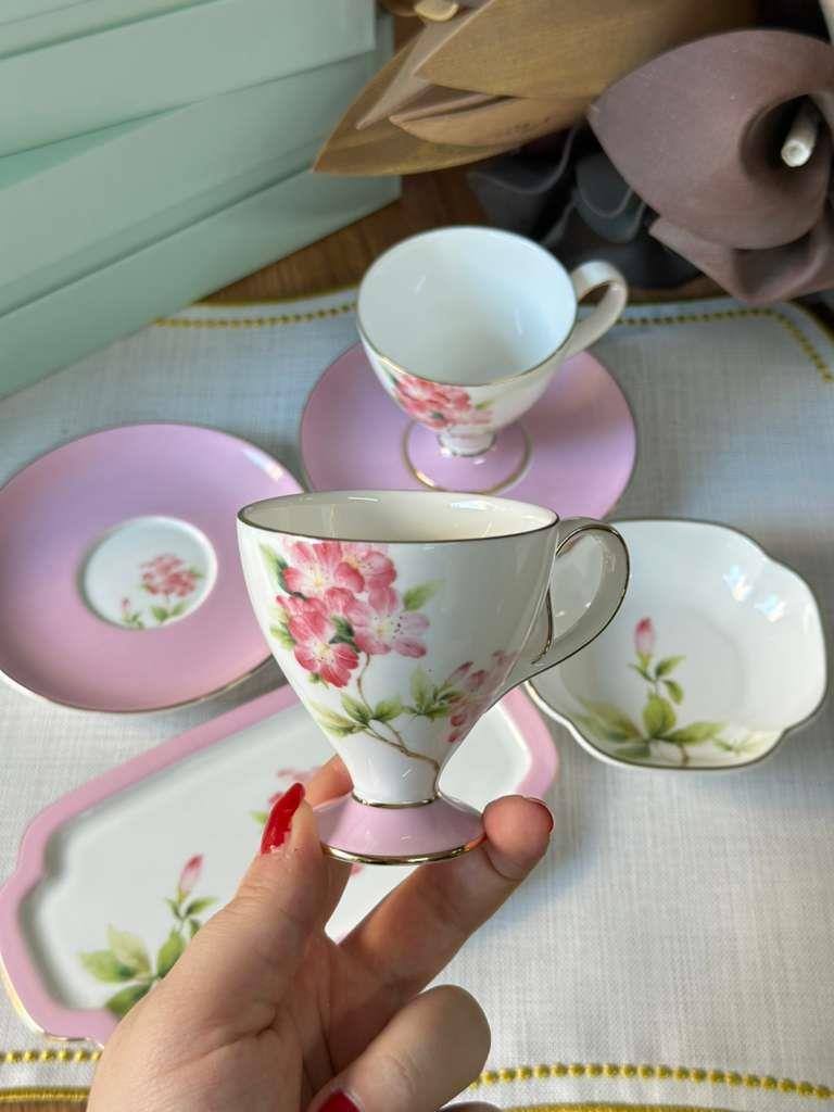 Türk Kahve Fincanı Veronica Blush 2 Kişilik 6 Parça / Lokumluk / Çerezlik