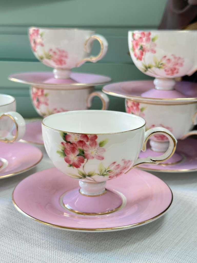 Türk Kahve Fincanı Veronica Blush 6 Kişilik 12 Parça