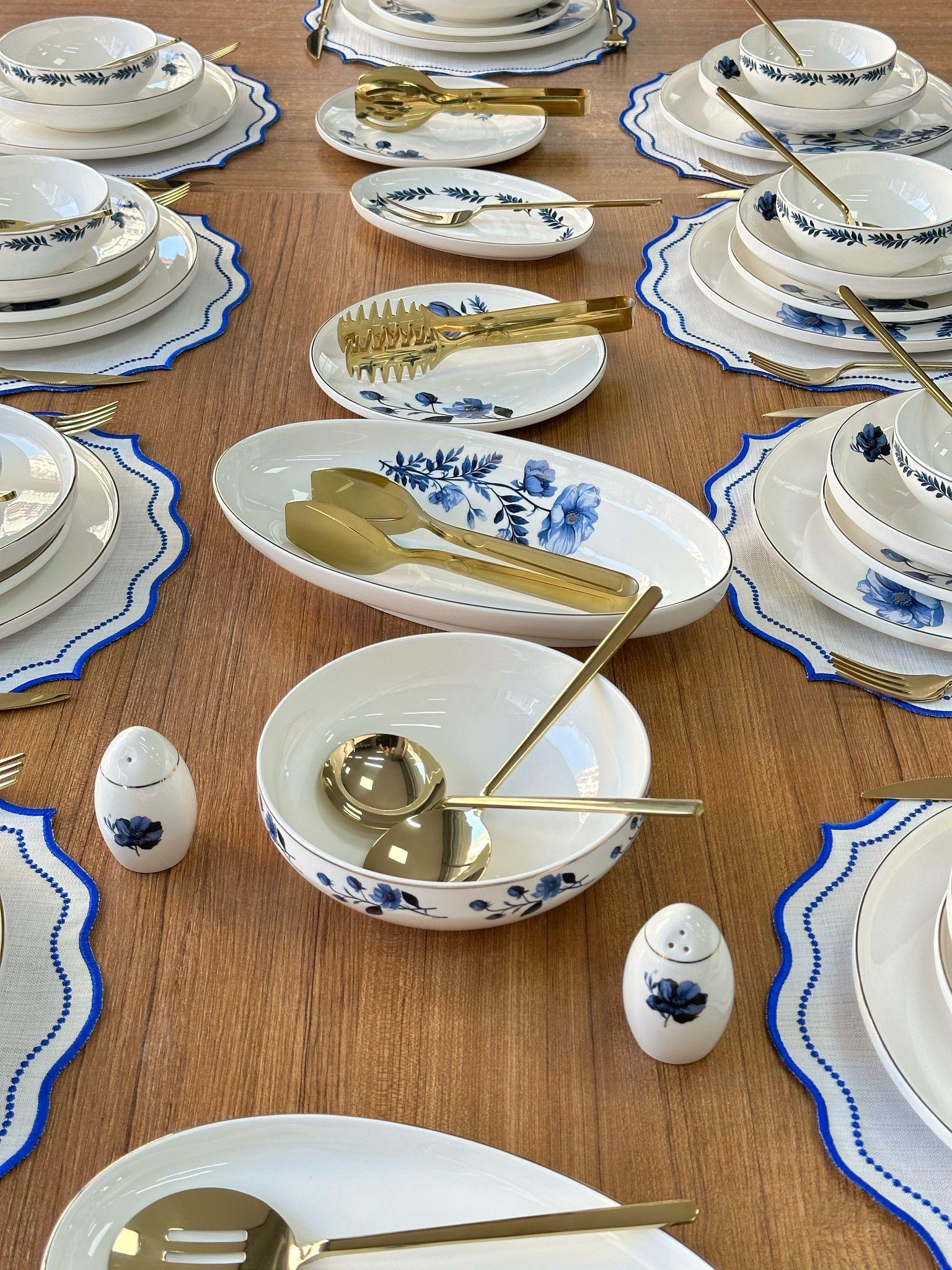 Yemek Takımı 159 Parça 12 Kişilik Blue Violet