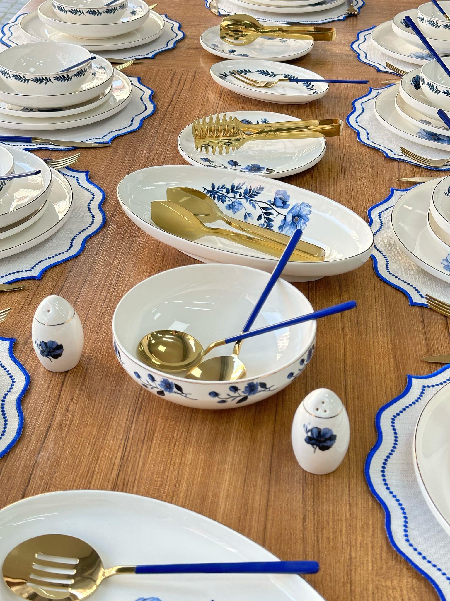 Yemek Takımı 159 Parça 12 Kişilik Blue Violet