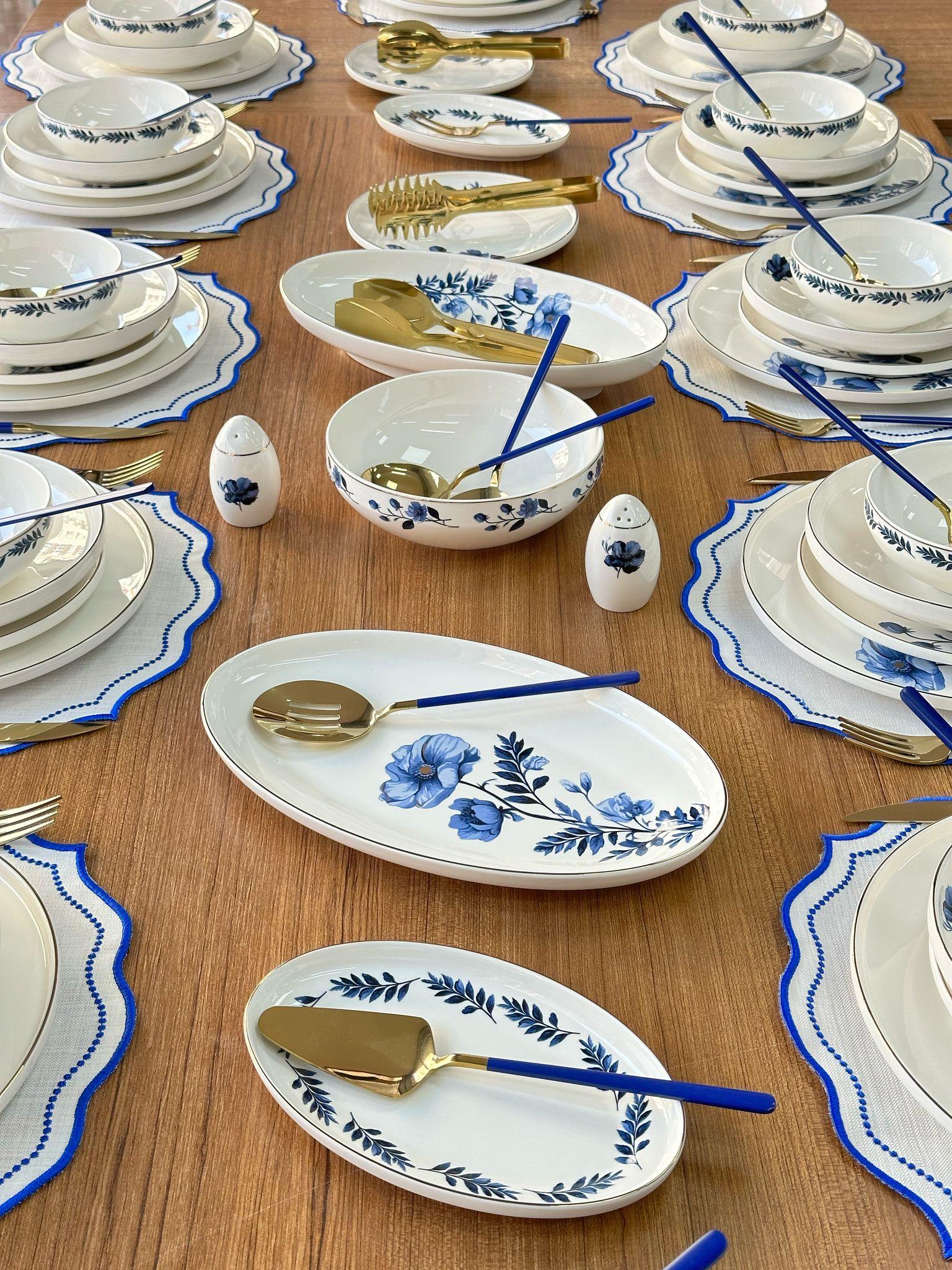 Yemek Takımı 159 Parça 12 Kişilik Blue Violet