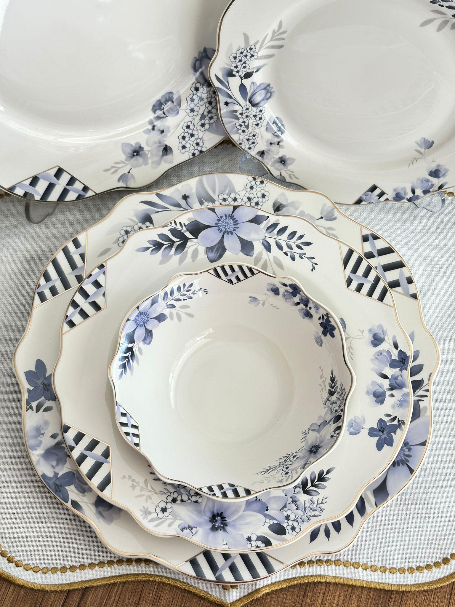 Yemek Takımı 24 Parça 6 Kişilik Blue Garden