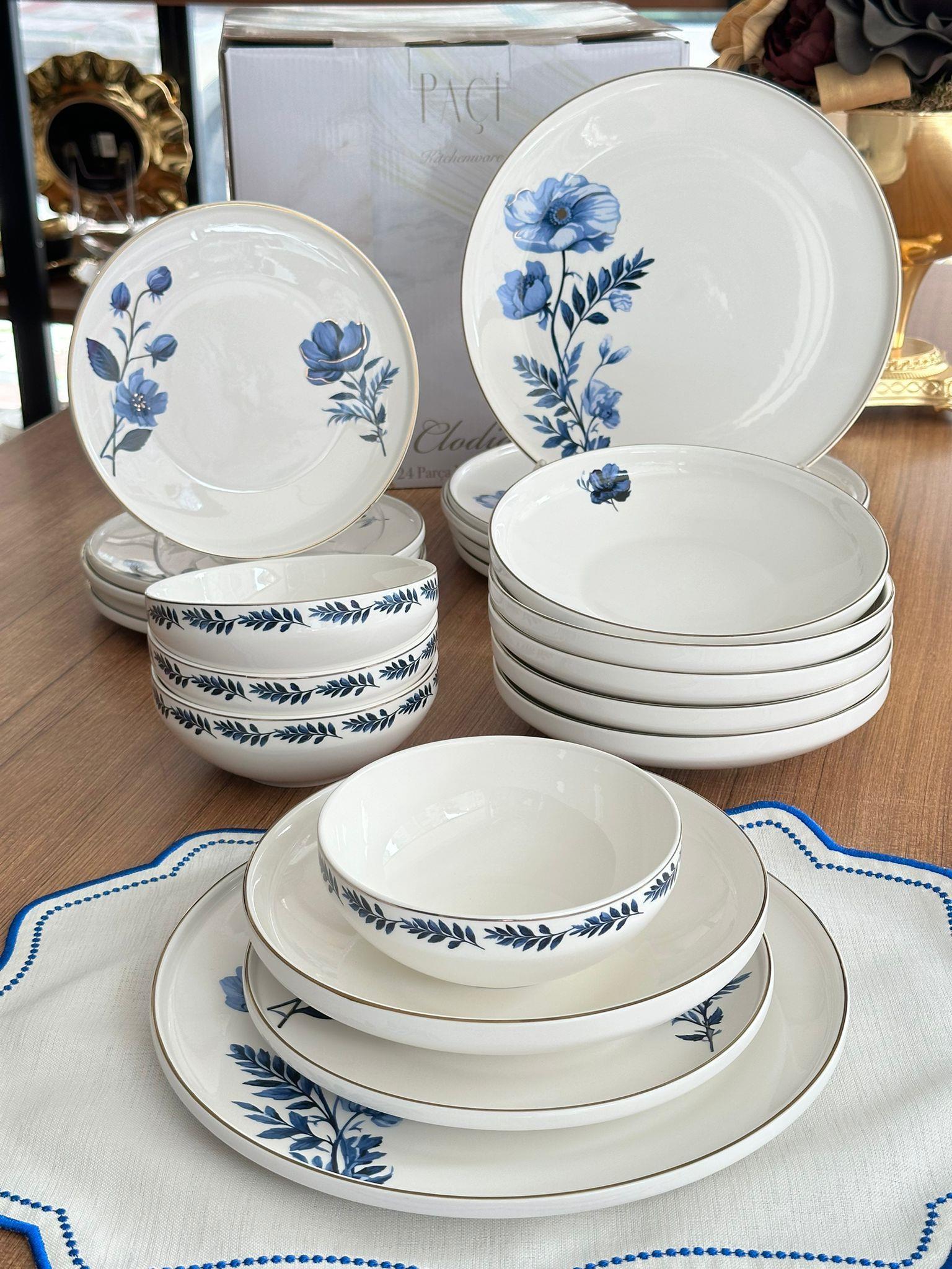 Yemek Takımı 24 Parça 6 Kişilik Blue Violet