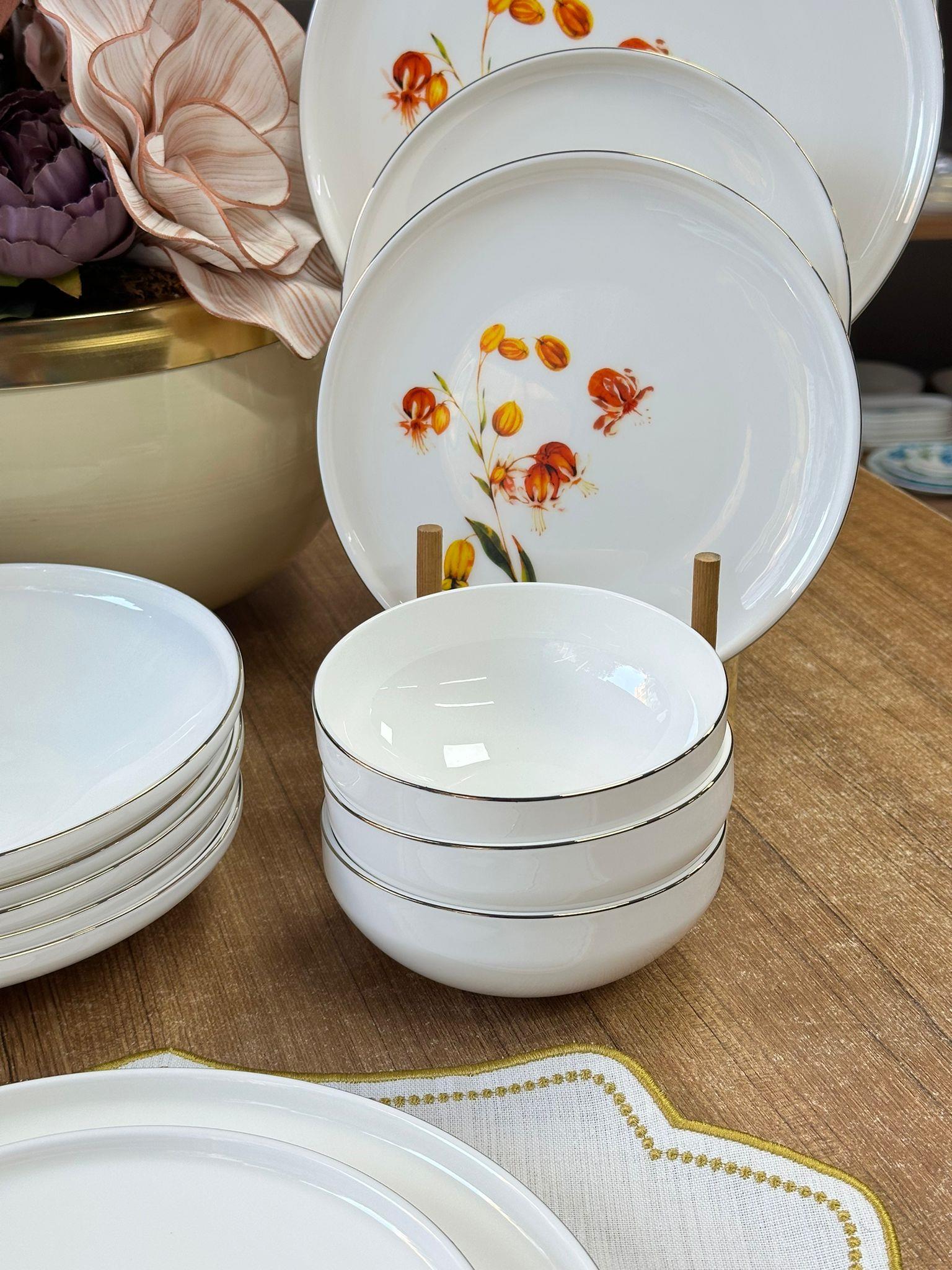 Yemek Takımı 24 Parça 6 Kişilik Flora Orange