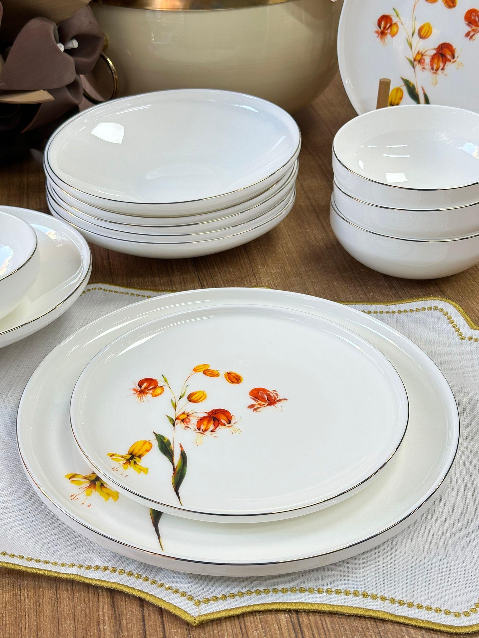 Yemek Takımı 24 Parça 6 Kişilik Flora Orange