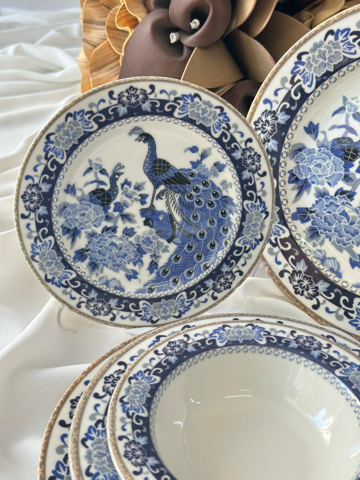 Yemek Takımı 24 Parça 6 Kişilik Tavus Kuşu