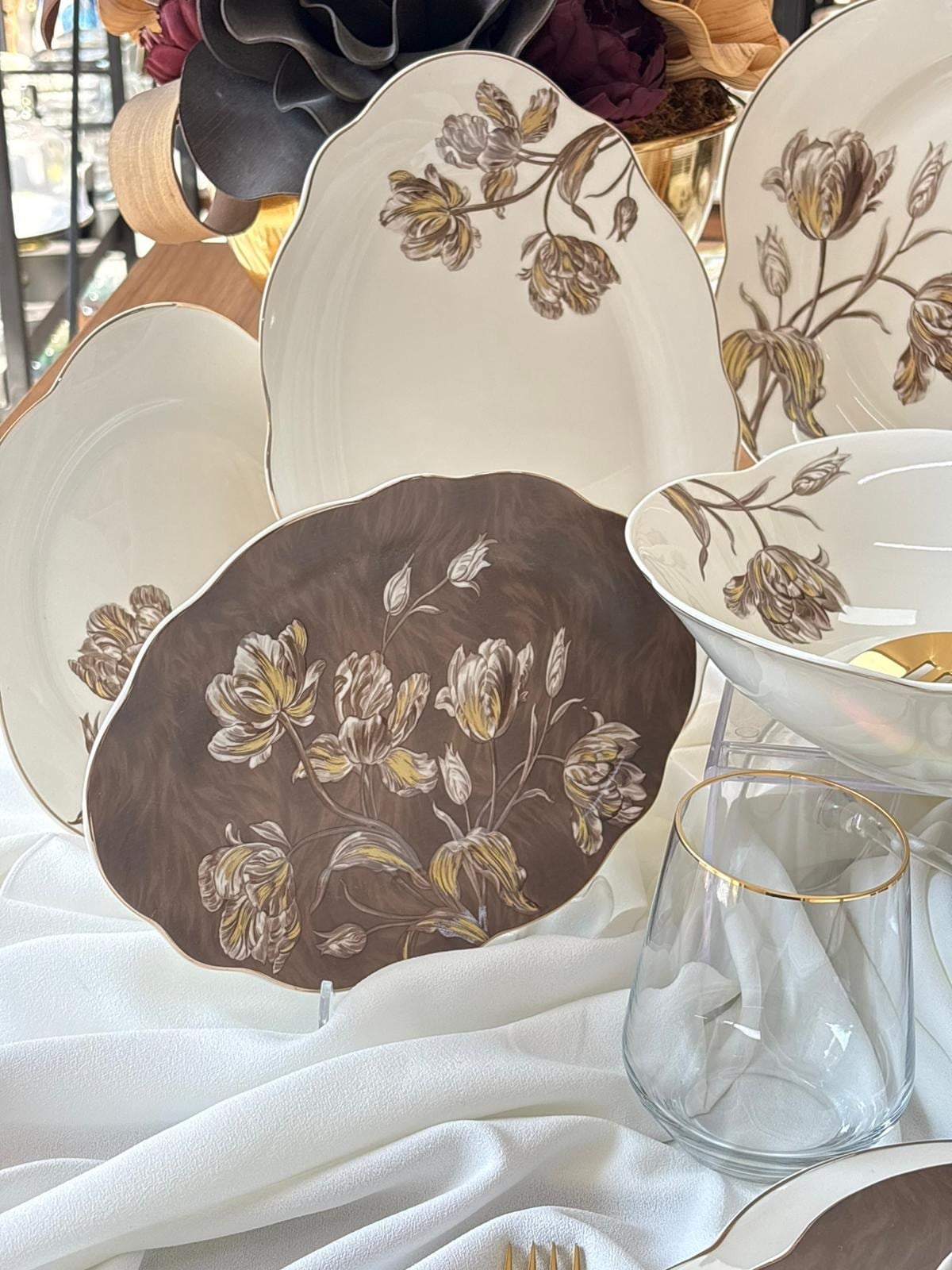 Yemek Takımı 27 Parça 6 Kişilik Canvas Mocha