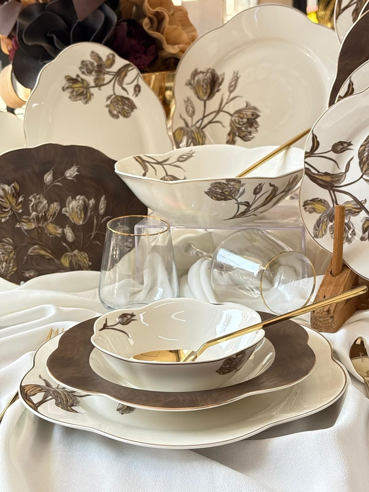 Yemek Takımı 27 Parça 6 Kişilik Canvas Mocha