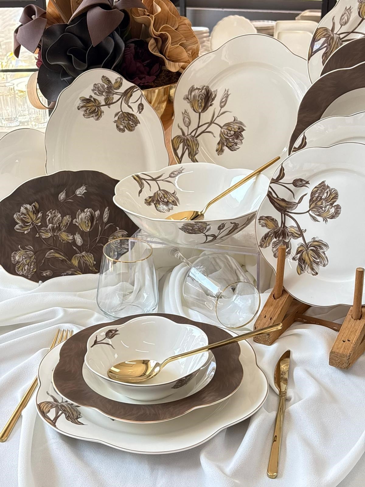 Yemek Takımı 27 Parça 6 Kişilik Canvas Mocha
