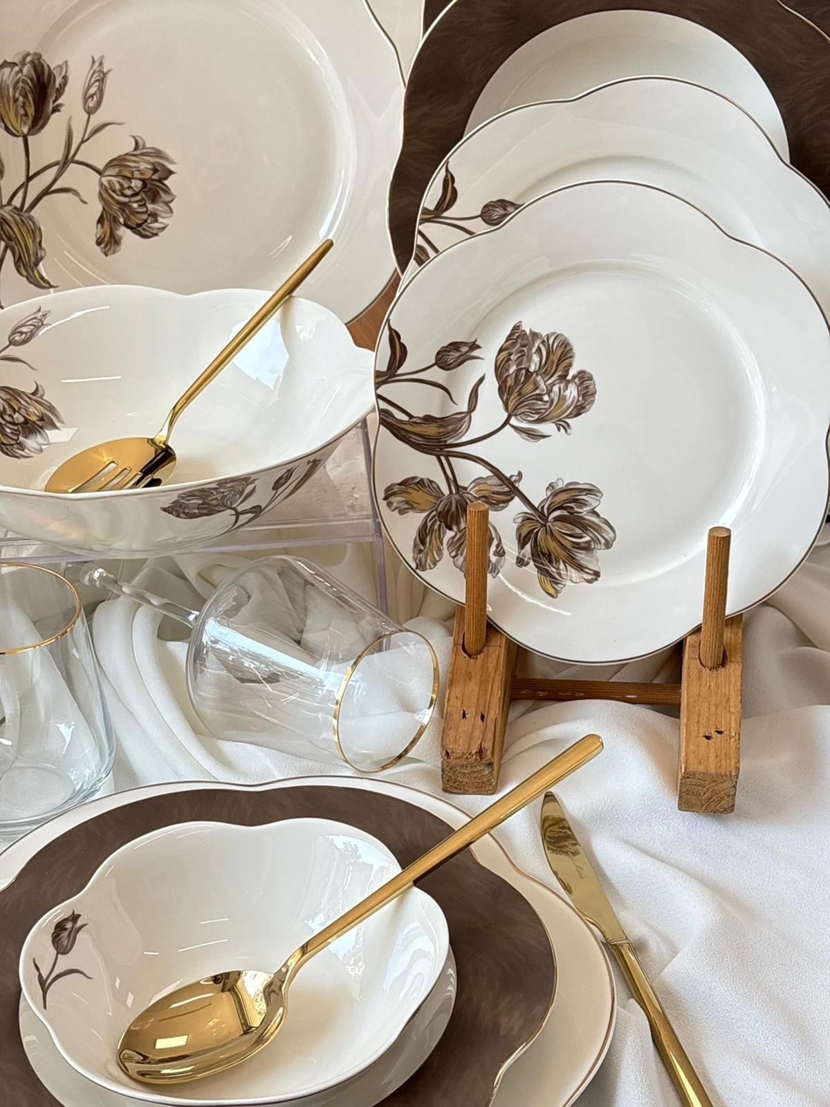 Yemek Takımı 27 Parça 6 Kişilik Canvas Mocha