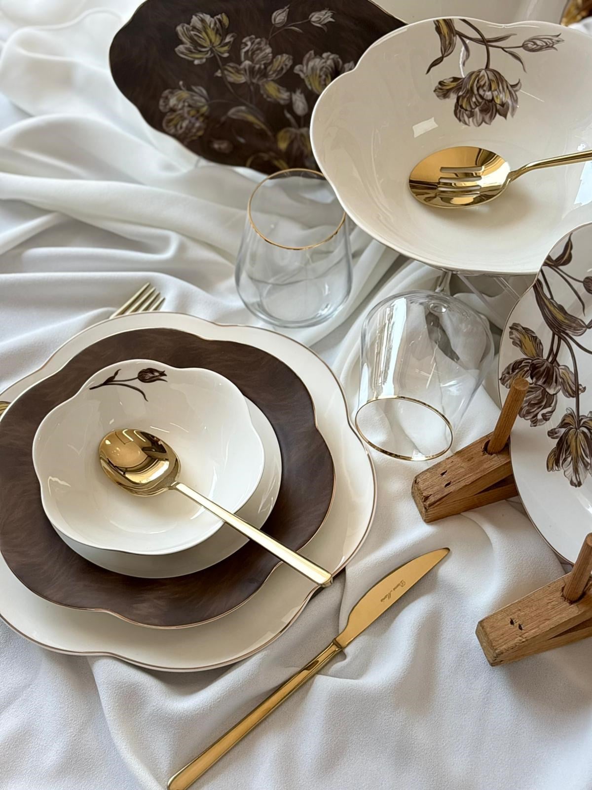 Yemek Takımı 27 Parça 6 Kişilik Canvas Mocha