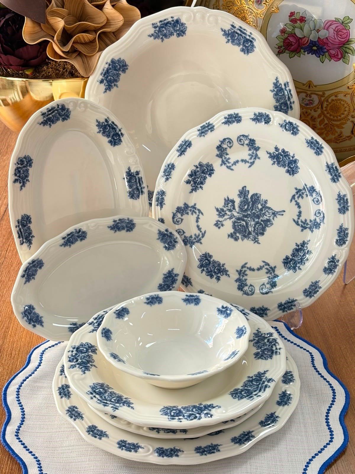 Yemek Takımı 29 Parça 6 Kişilik Flowers Blue