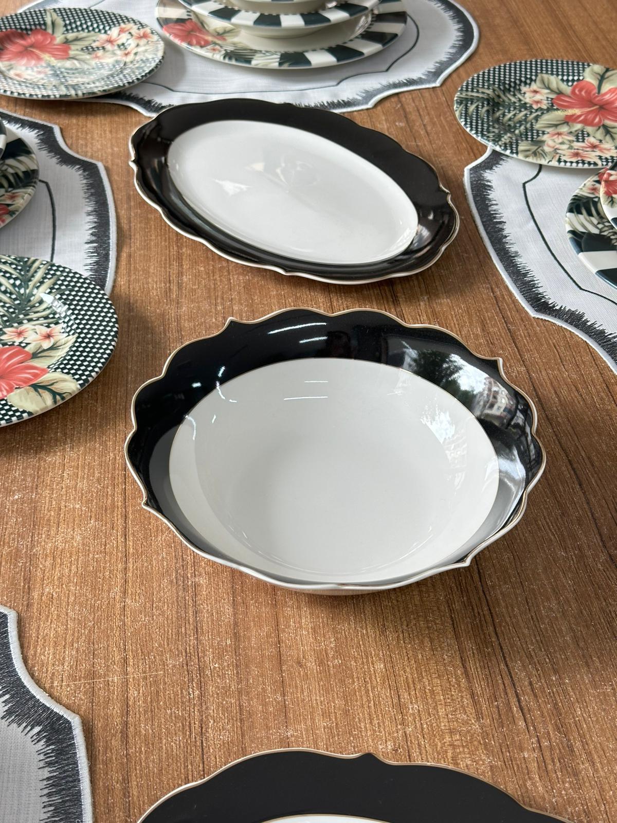 Yemek Takımı 33 Parça 6 Kişilik Black Flower