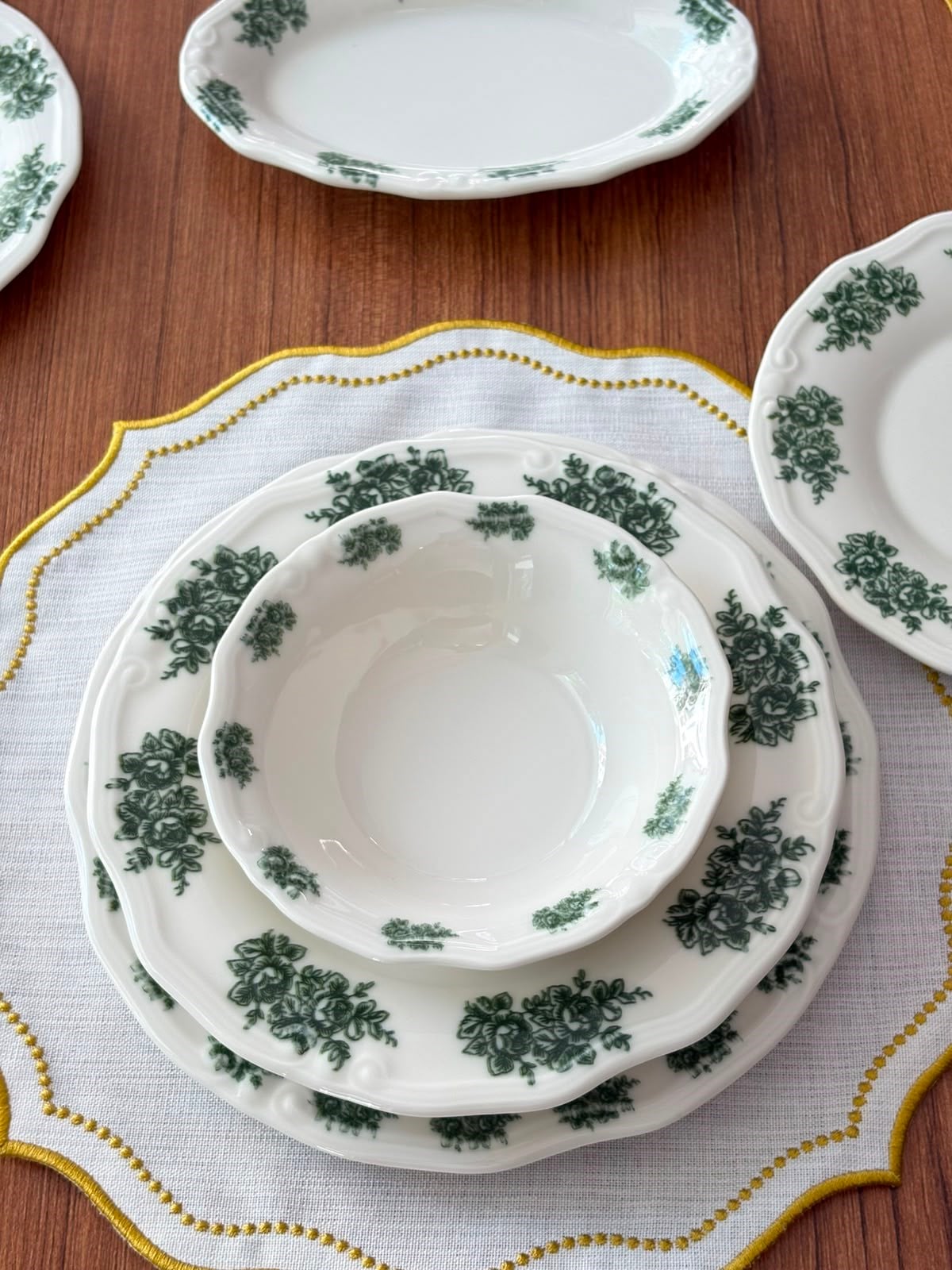 Yemek Takımı 35 Parça 6 Kişilik Flowers Green