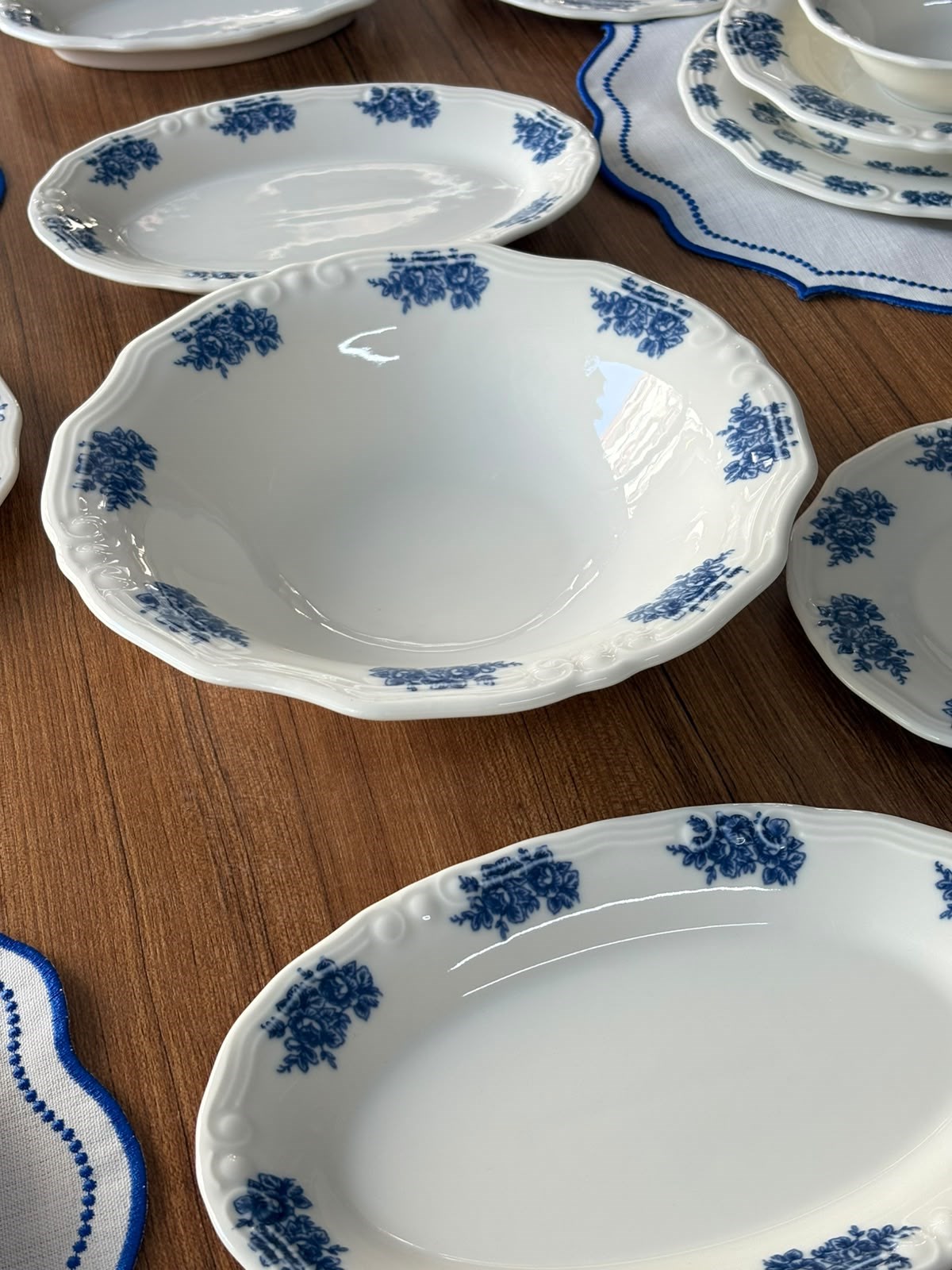 Yemek Takımı 35 Parça 6 Kişilik Flowers Blue