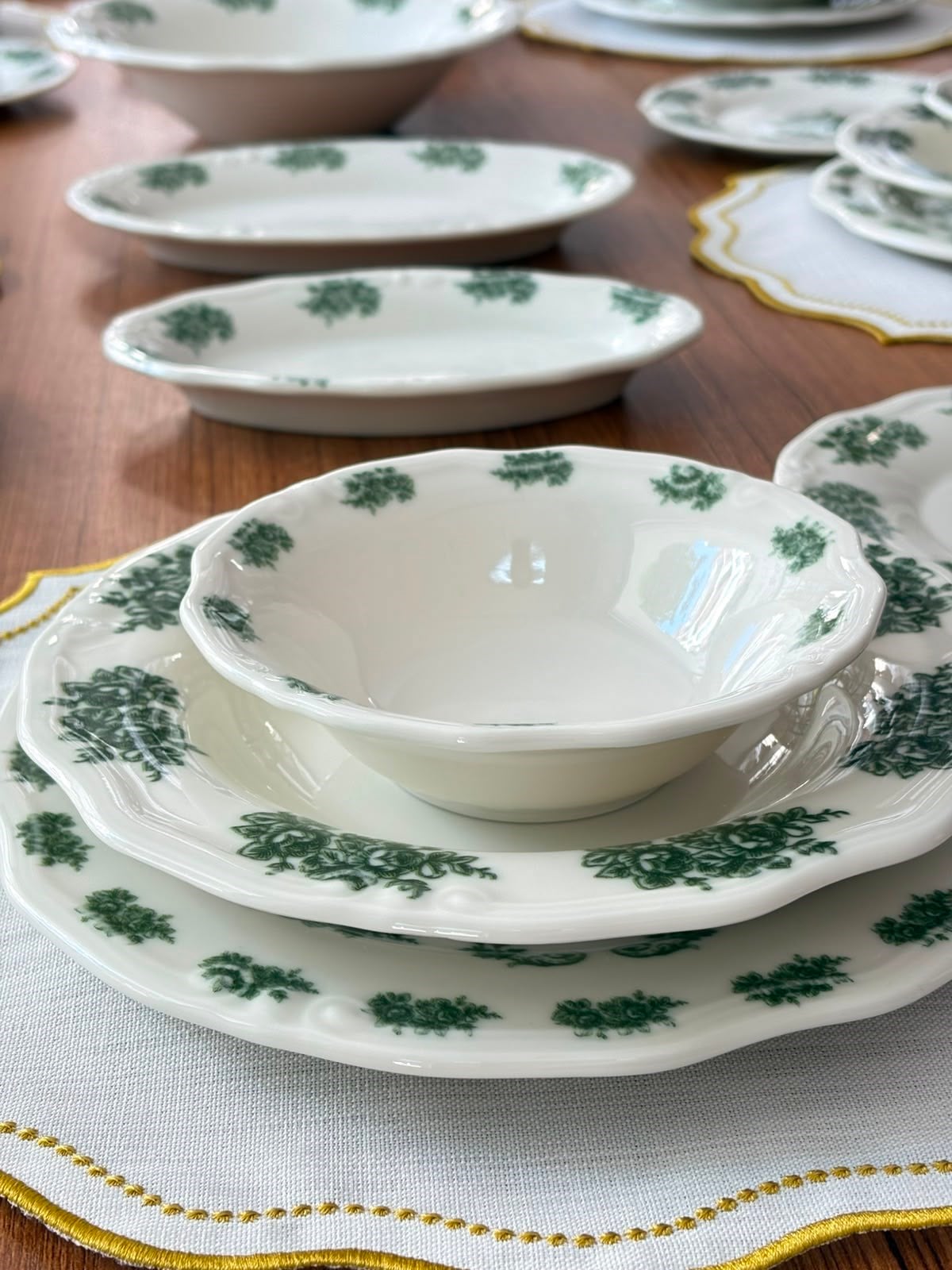 Yemek Takımı 35 Parça 6 Kişilik Flowers Green