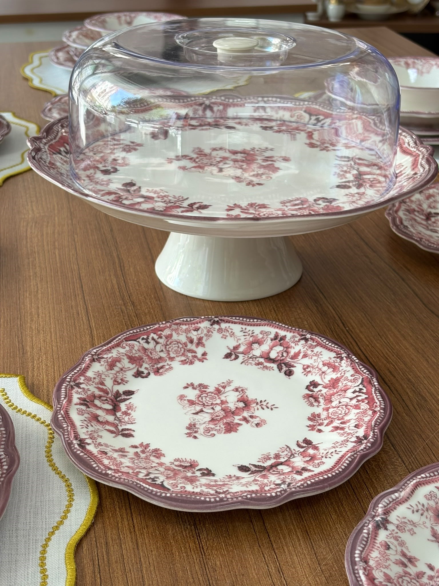 Yemek Takımı 38 Parça 6 Kişilik Velour Maroon