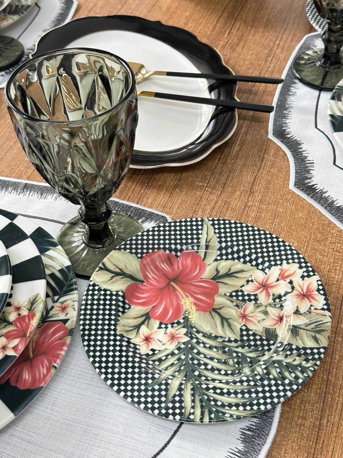 Yemek Takımı 44 Parça 6 Kişilik Black Flower
