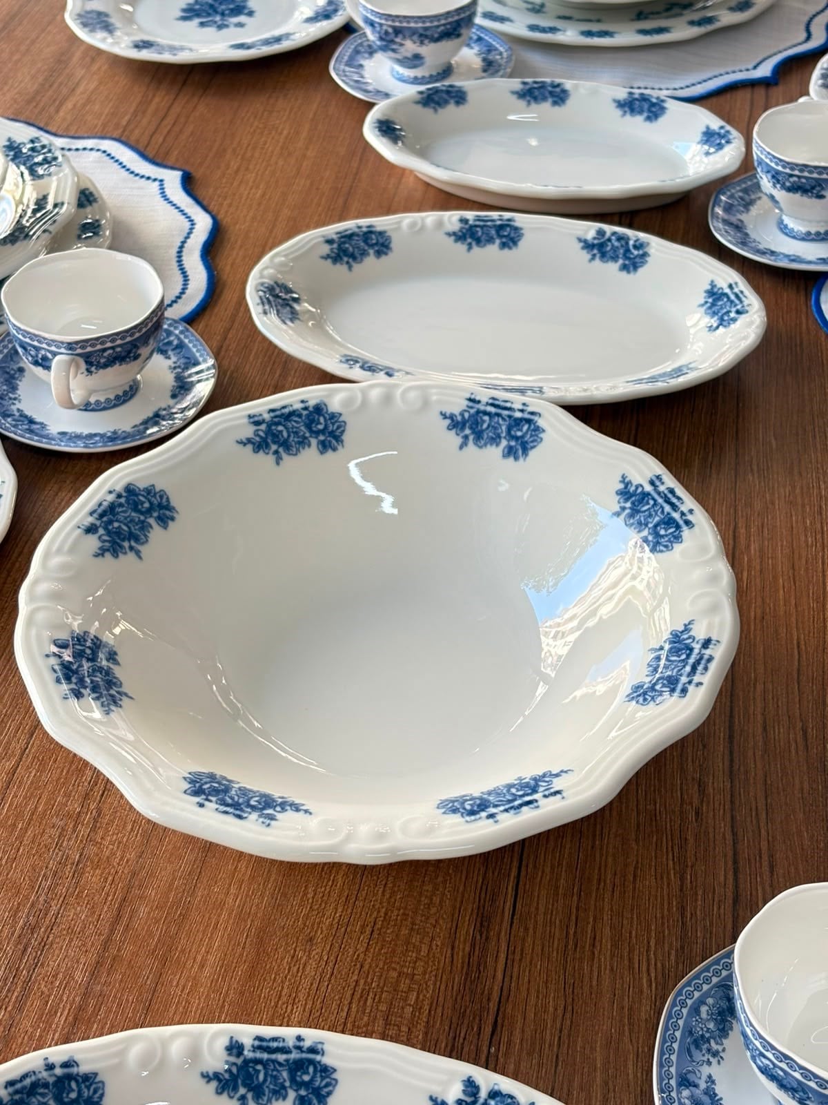 Yemek Takımı 47 Parça 6 Kişilik Flowers Blue