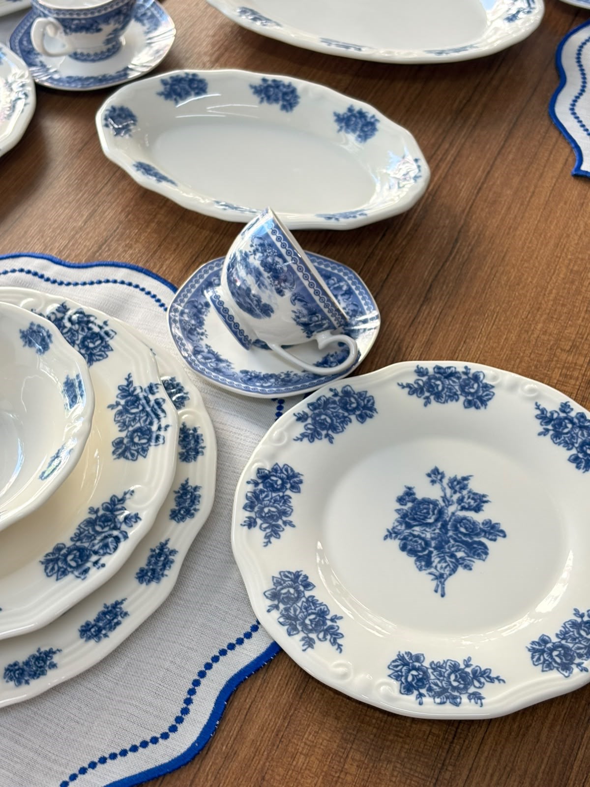 Yemek Takımı 47 Parça 6 Kişilik Flowers Blue