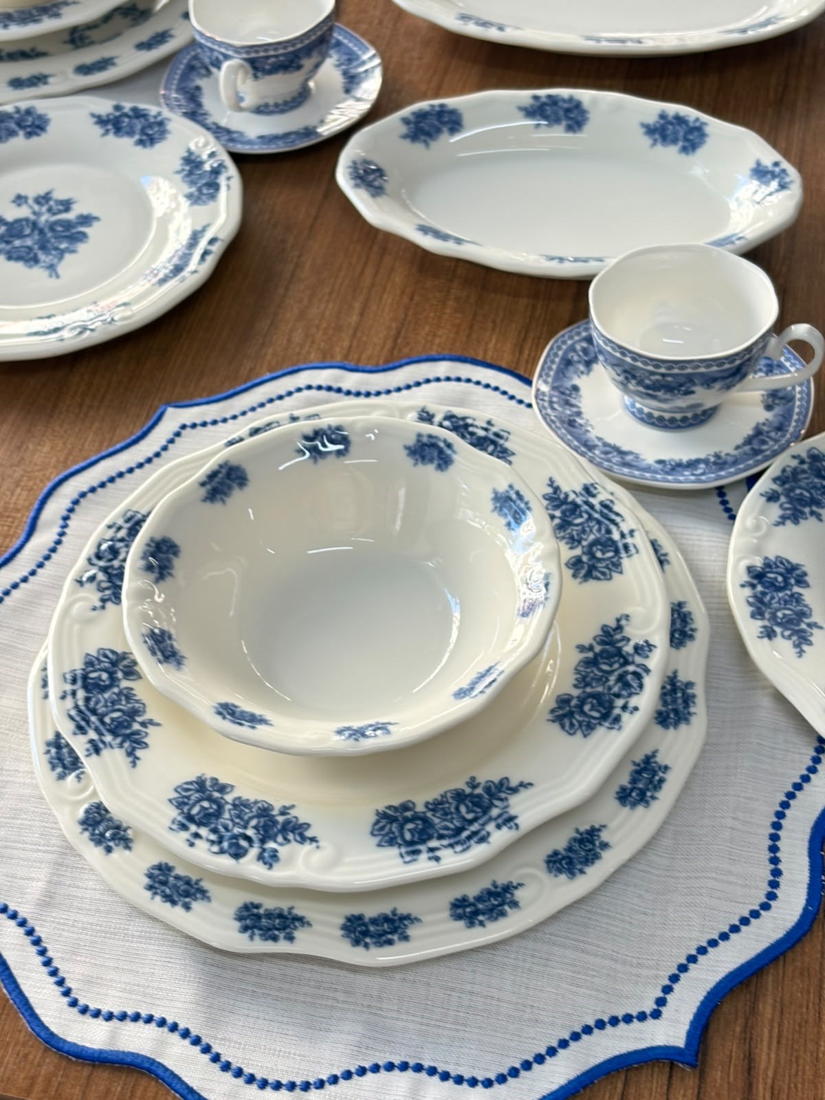 Yemek Takımı 47 Parça 6 Kişilik Flowers Blue