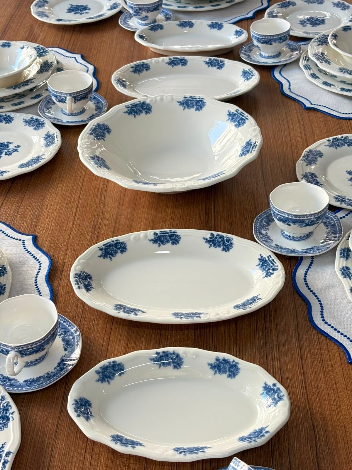Yemek Takımı 47 Parça 6 Kişilik Flowers Blue