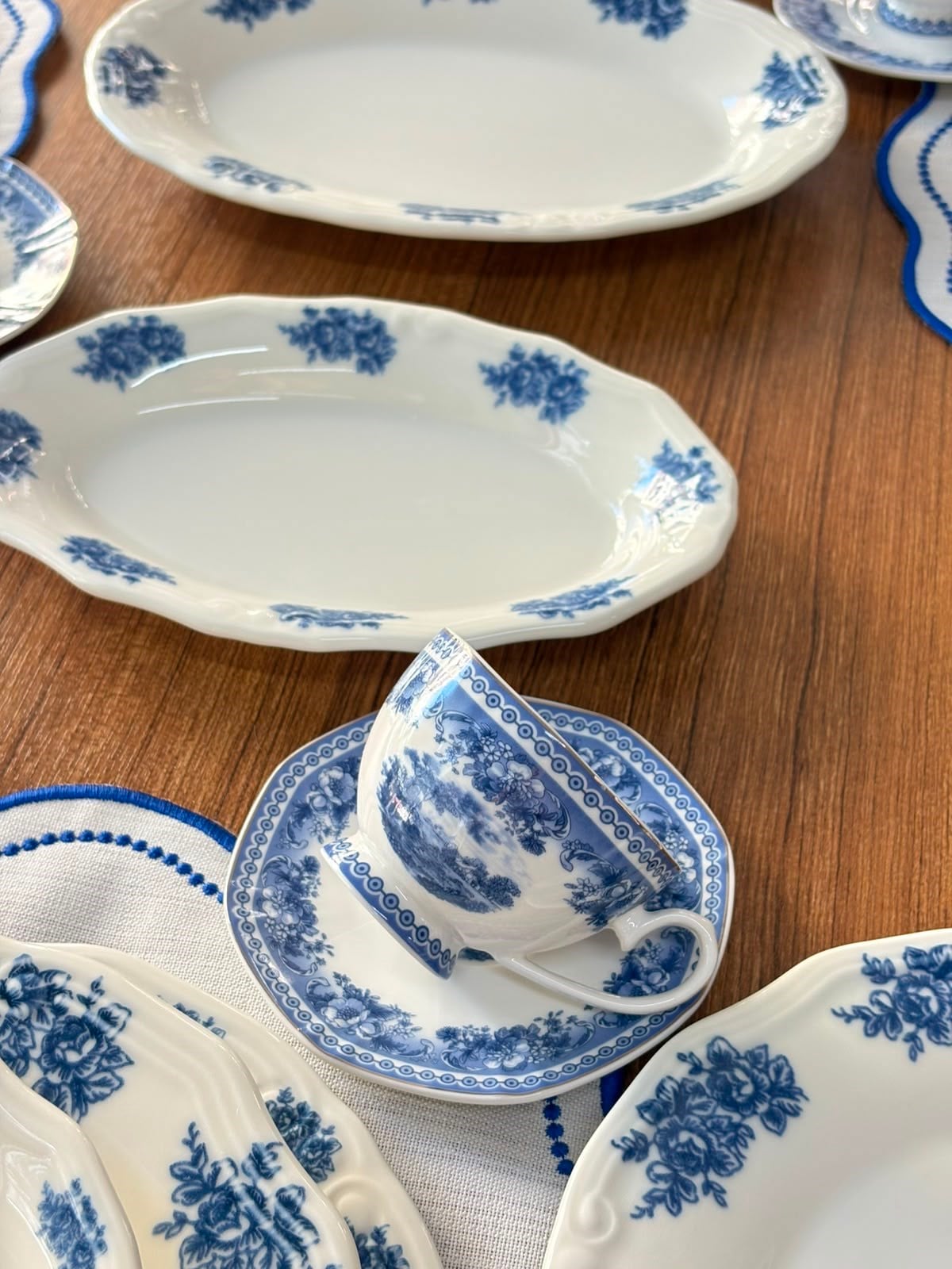 Yemek Takımı 47 Parça 6 Kişilik Flowers Blue