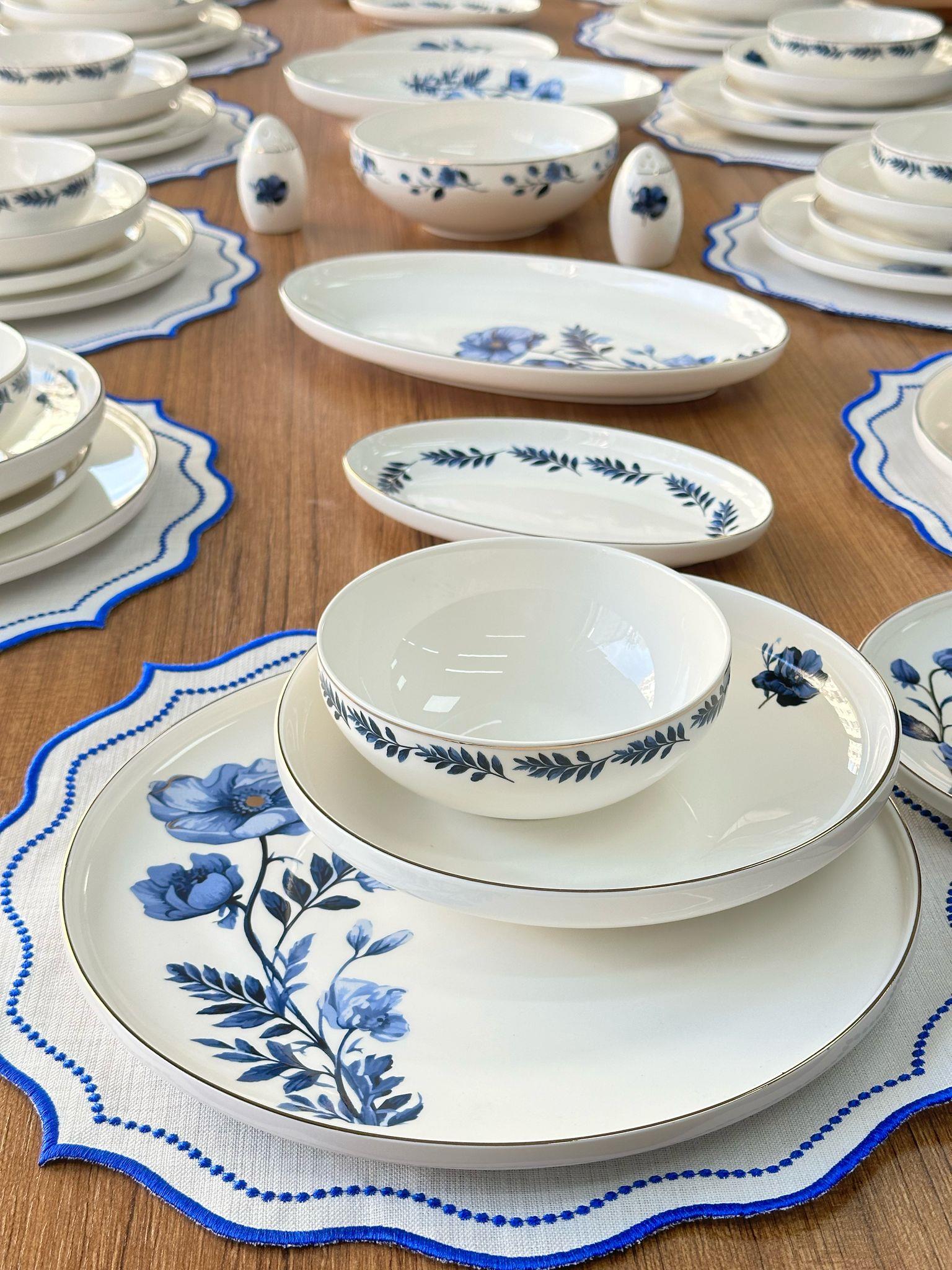 Yemek Takımı 55 Parça 12 Kişilik Blue Violet