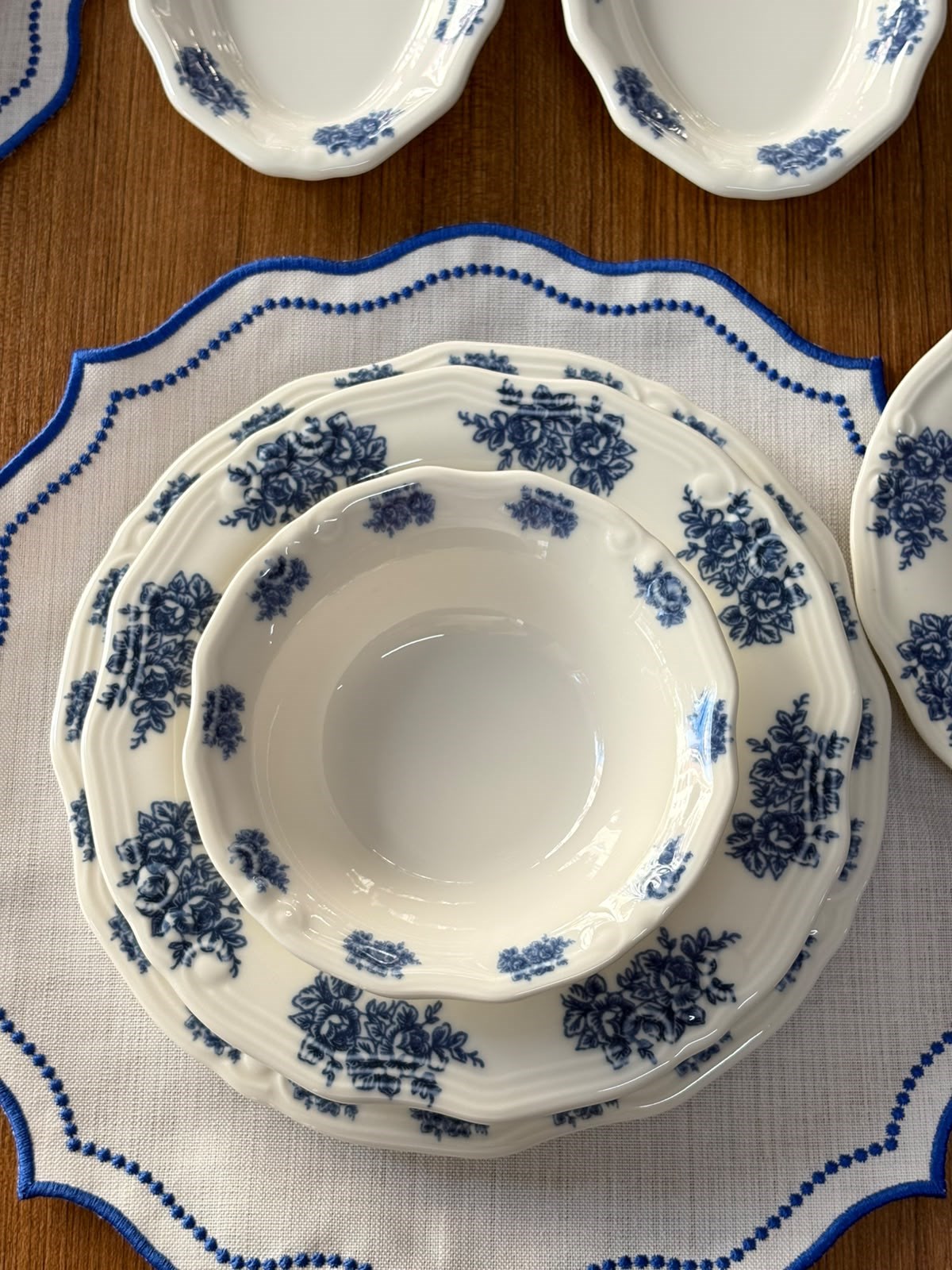 Yemek Takımı 70 Parça 12 Kişilik Flowers Blue