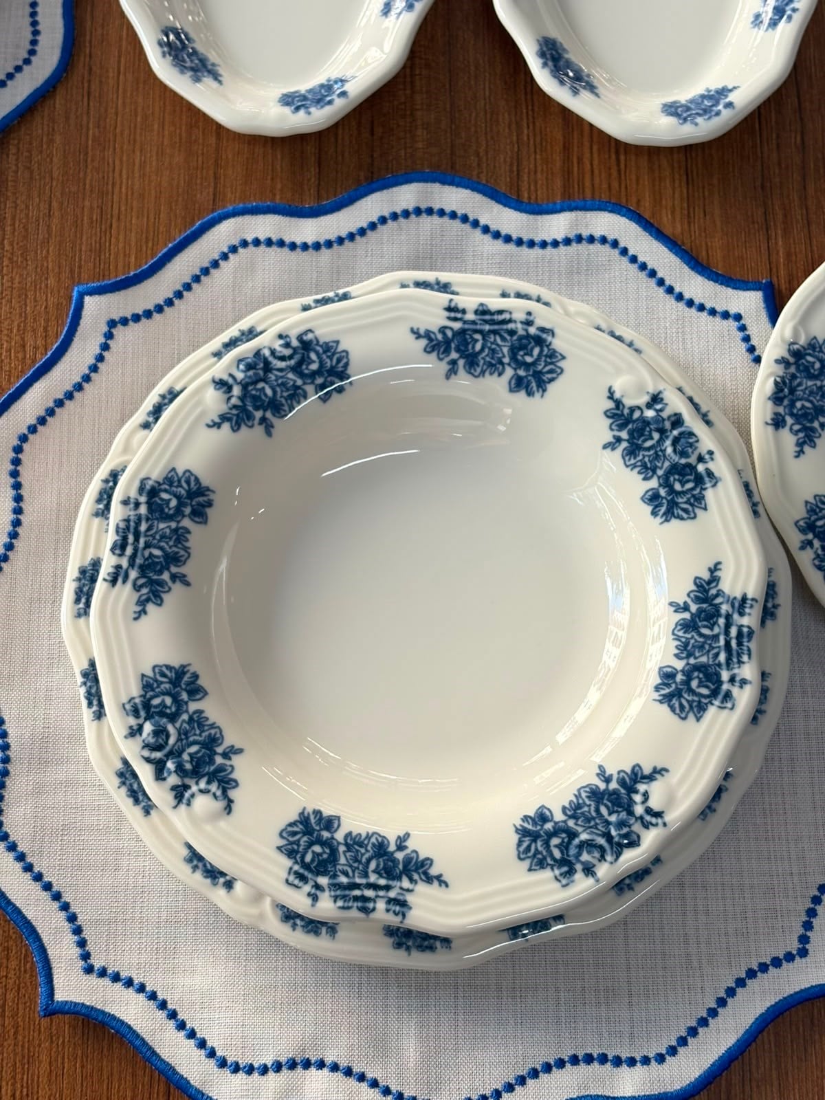 Yemek Takımı 70 Parça 12 Kişilik Flowers Blue