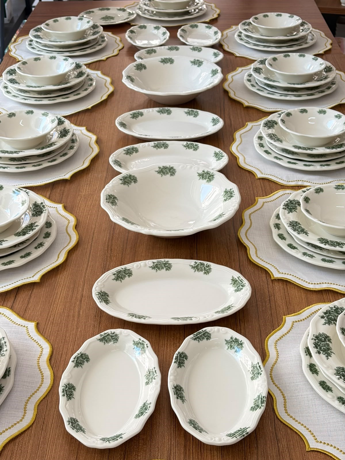 Yemek Takımı 70 Parça 12 Kişilik Flowers Green