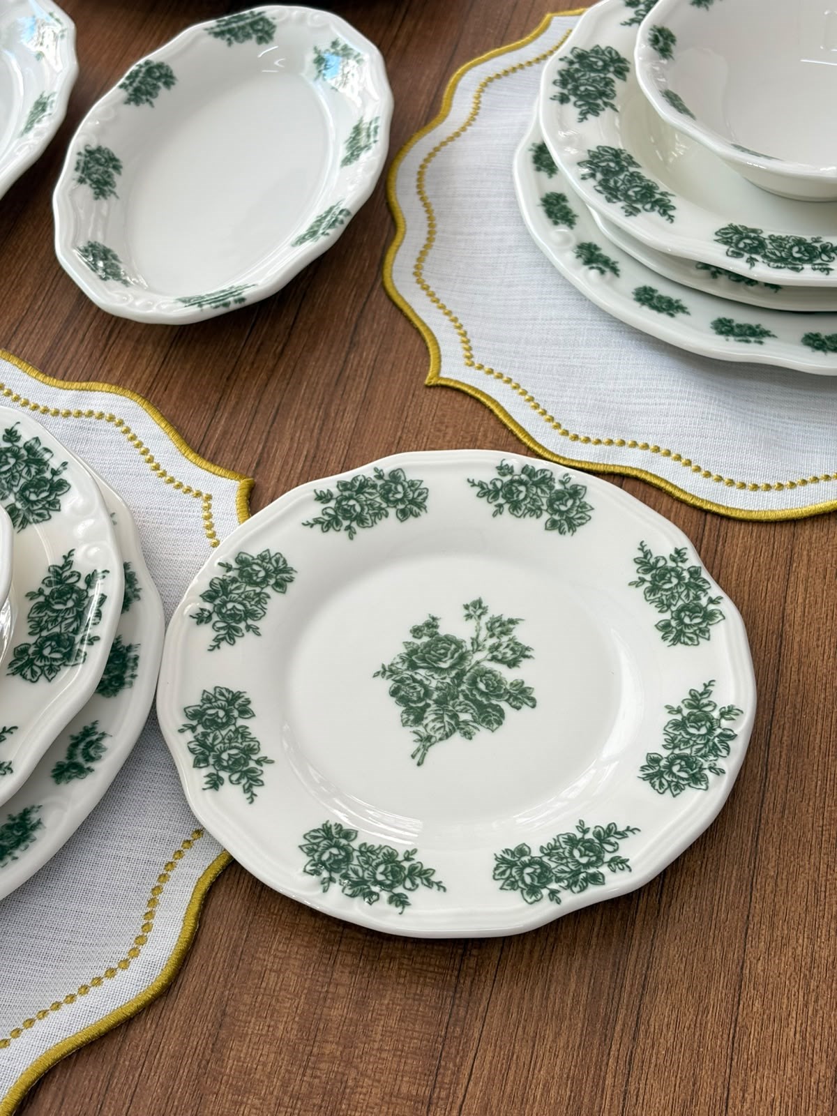 Yemek Takımı 70 Parça 12 Kişilik Flowers Green