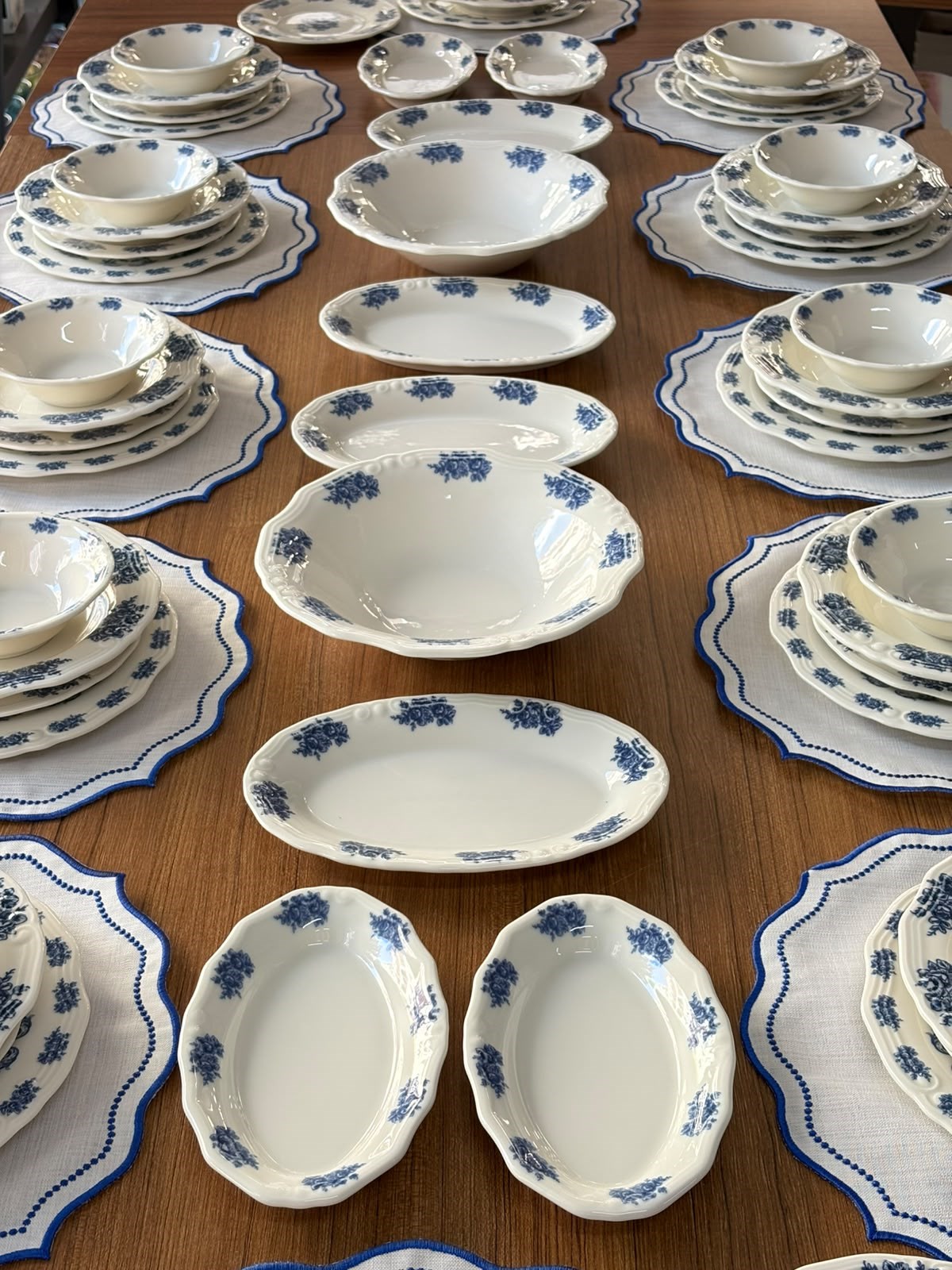 Yemek Takımı 70 Parça 12 Kişilik Flowers Blue