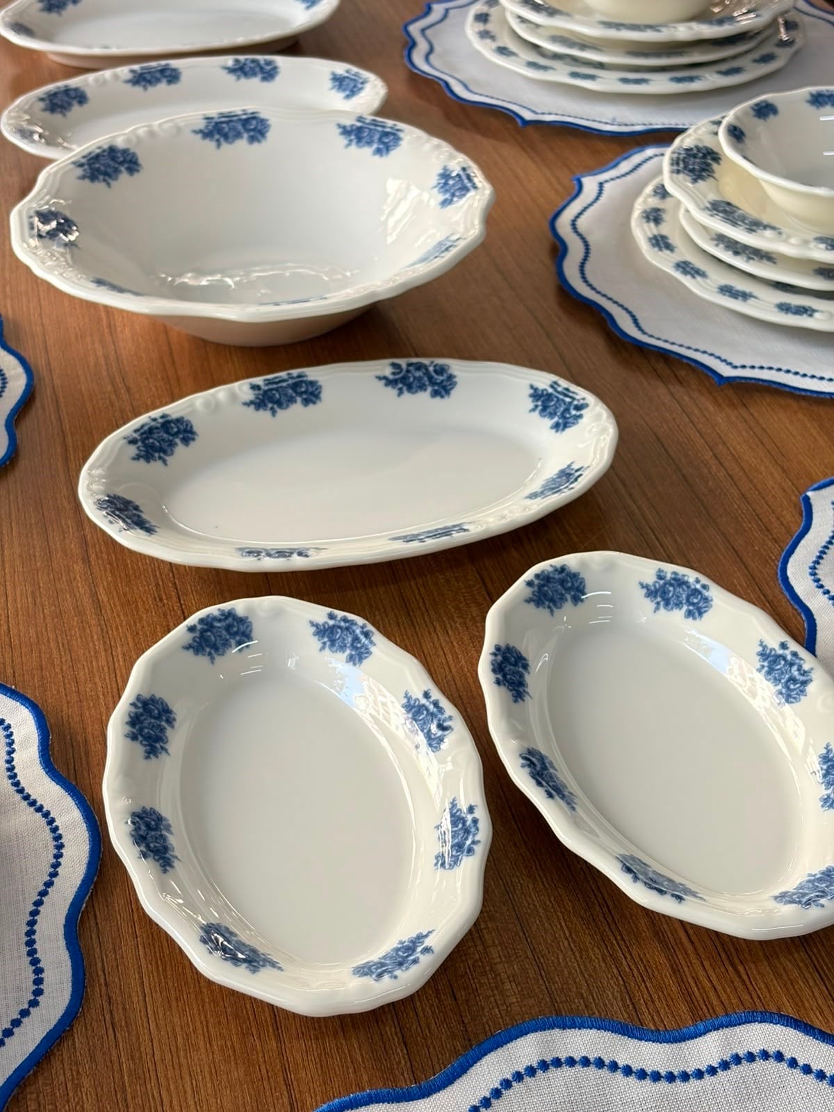 Yemek Takımı 70 Parça 12 Kişilik Flowers Blue