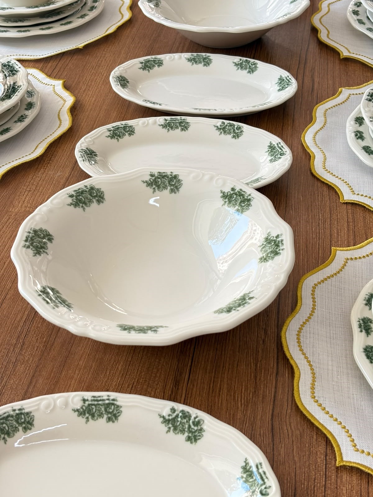Yemek Takımı 70 Parça 12 Kişilik Flowers Green