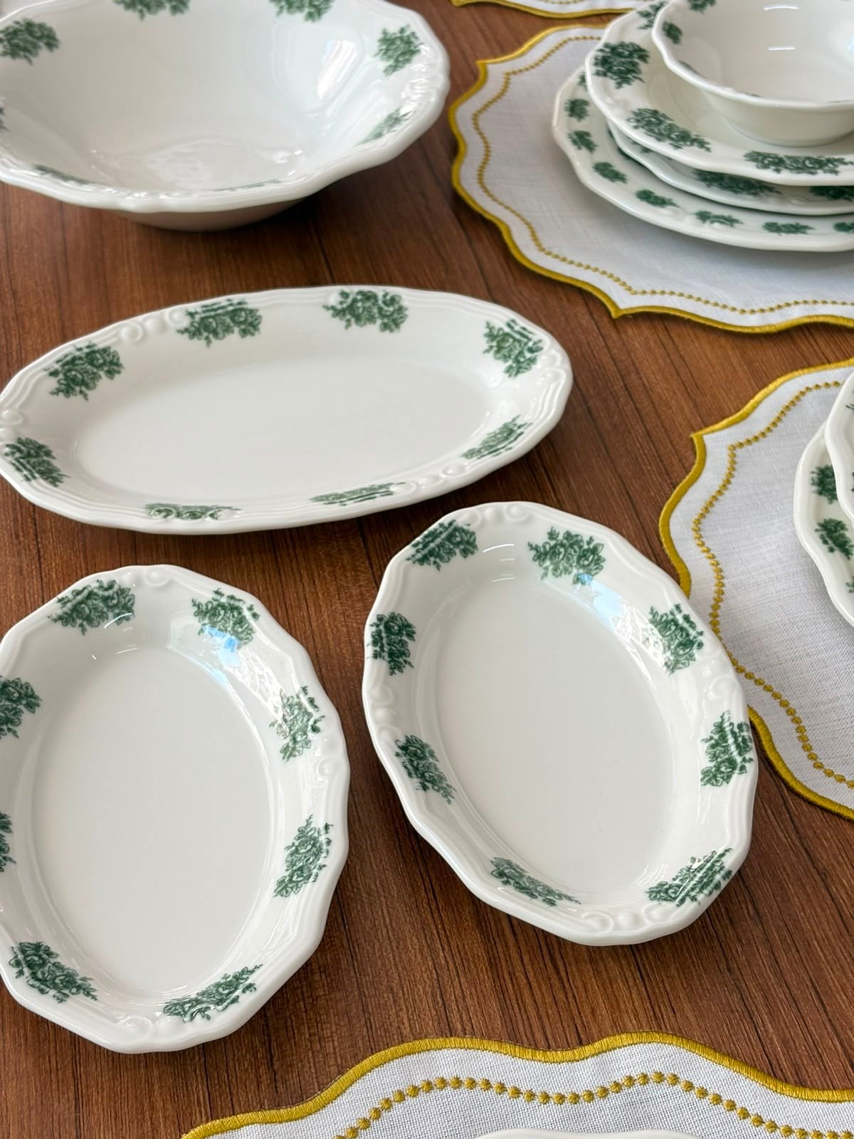 Yemek Takımı 70 Parça 12 Kişilik Flowers Green