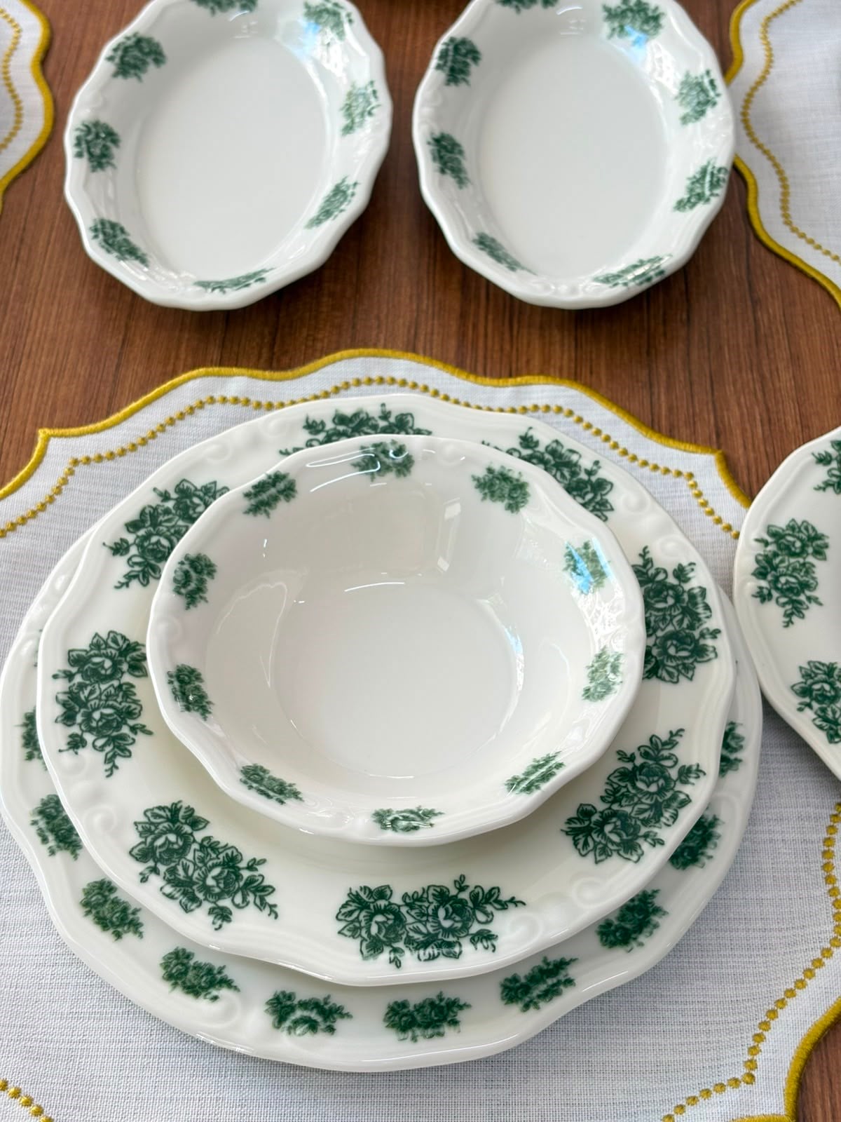 Yemek Takımı 70 Parça 12 Kişilik Flowers Green