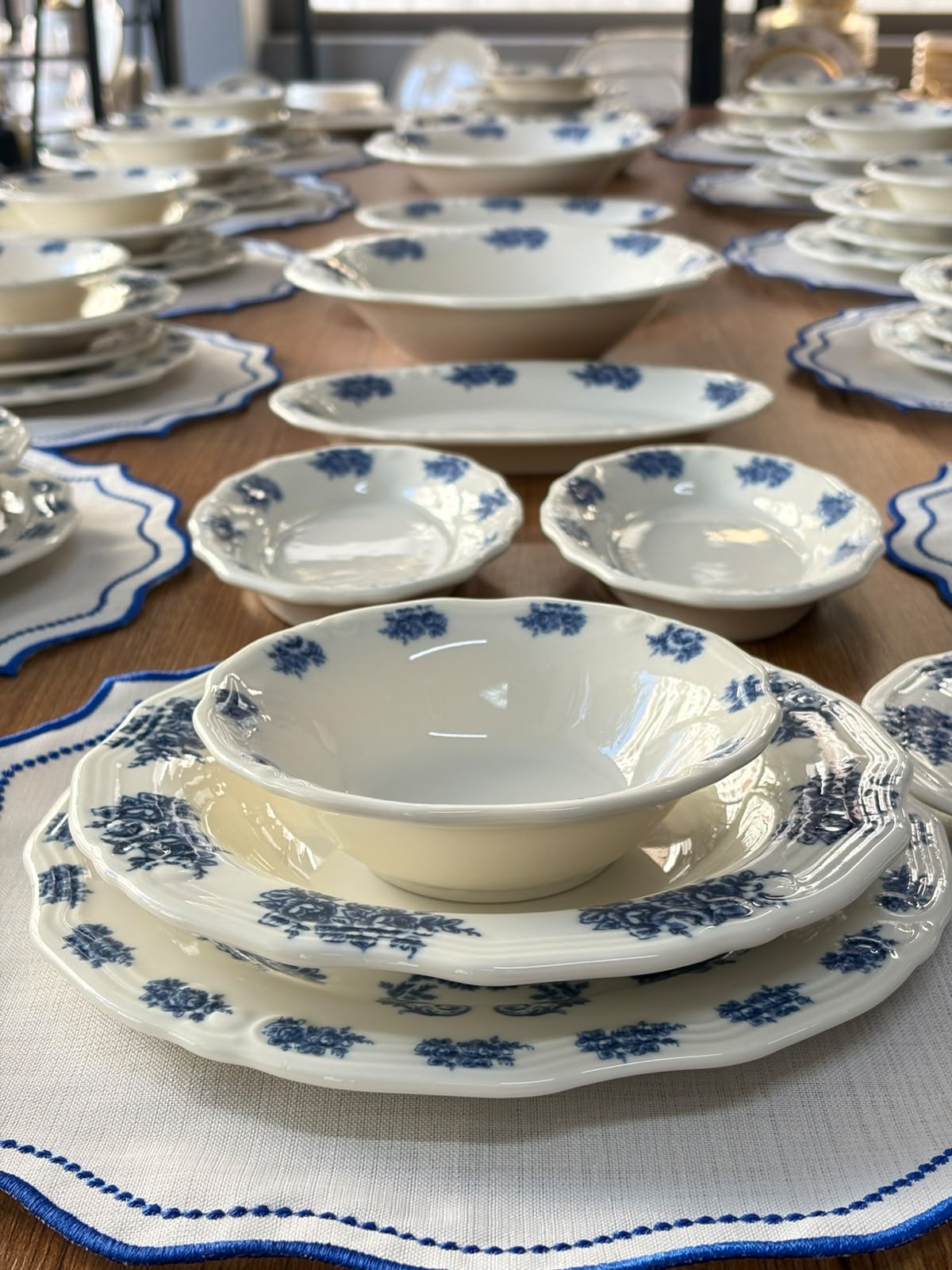 Yemek Takımı 70 Parça 12 Kişilik Flowers Blue