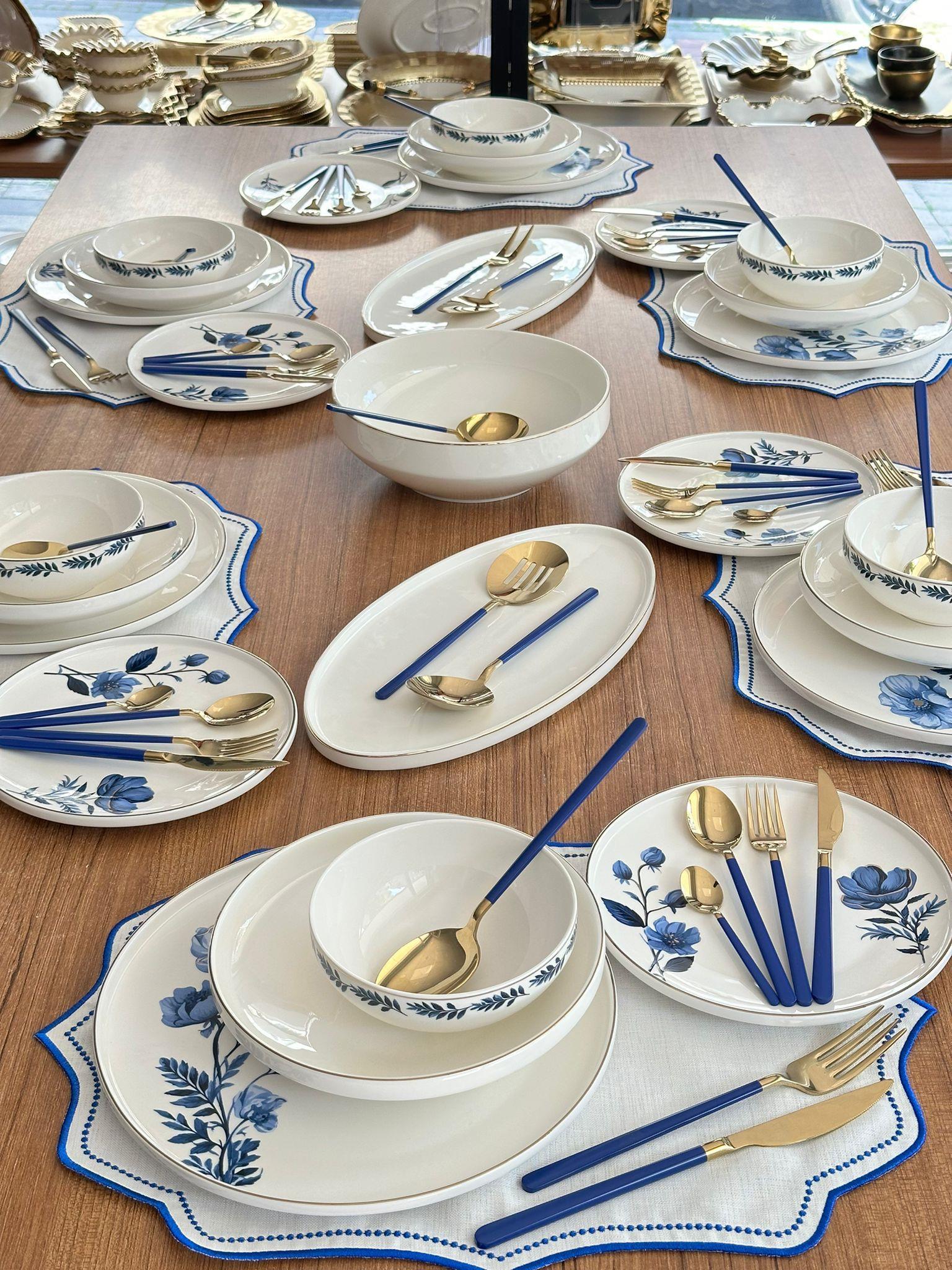 Yemek Takımı 80 Parça 6 Kişilik Blue Violet