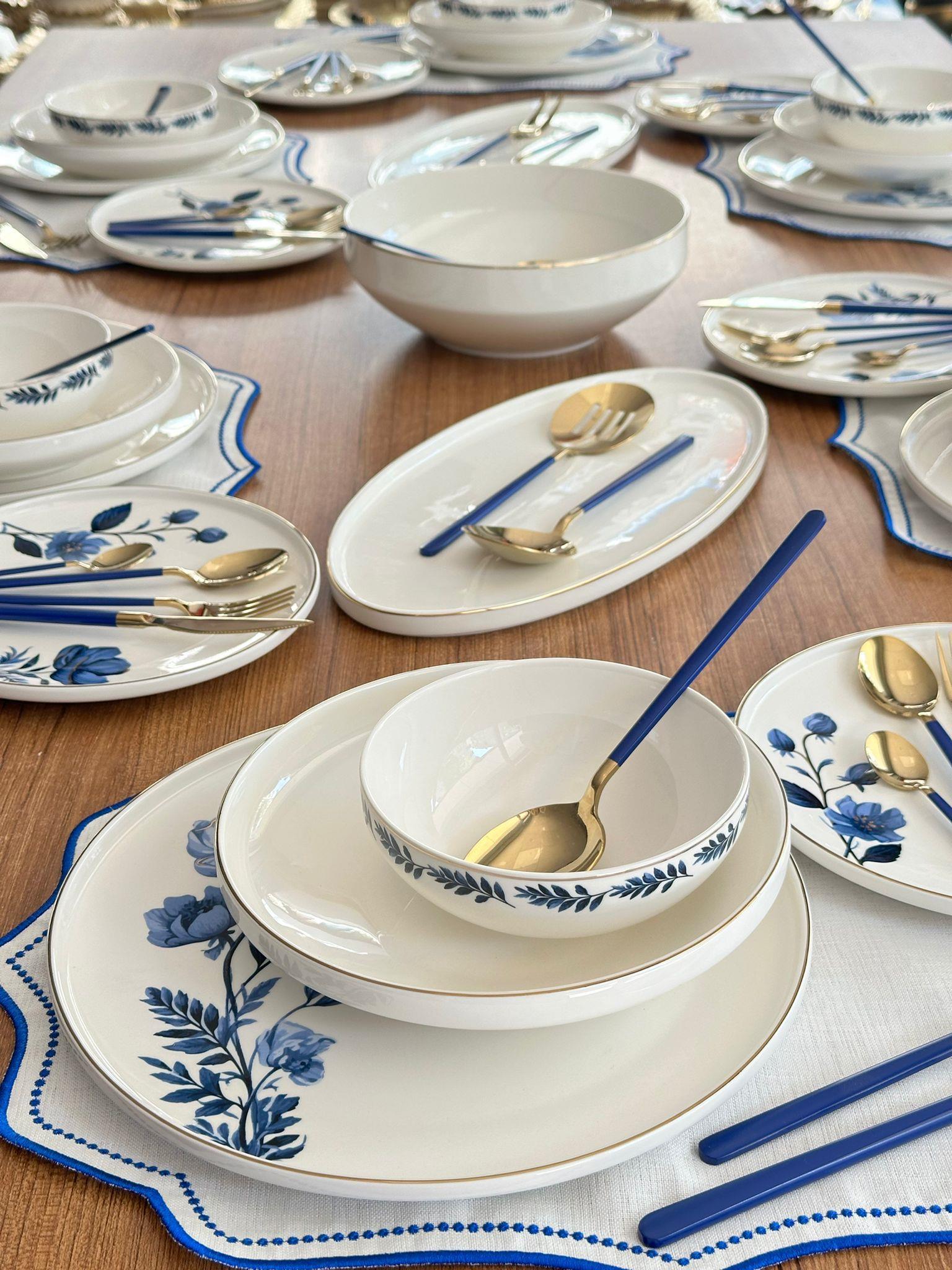 Yemek Takımı 80 Parça 6 Kişilik Blue Violet
