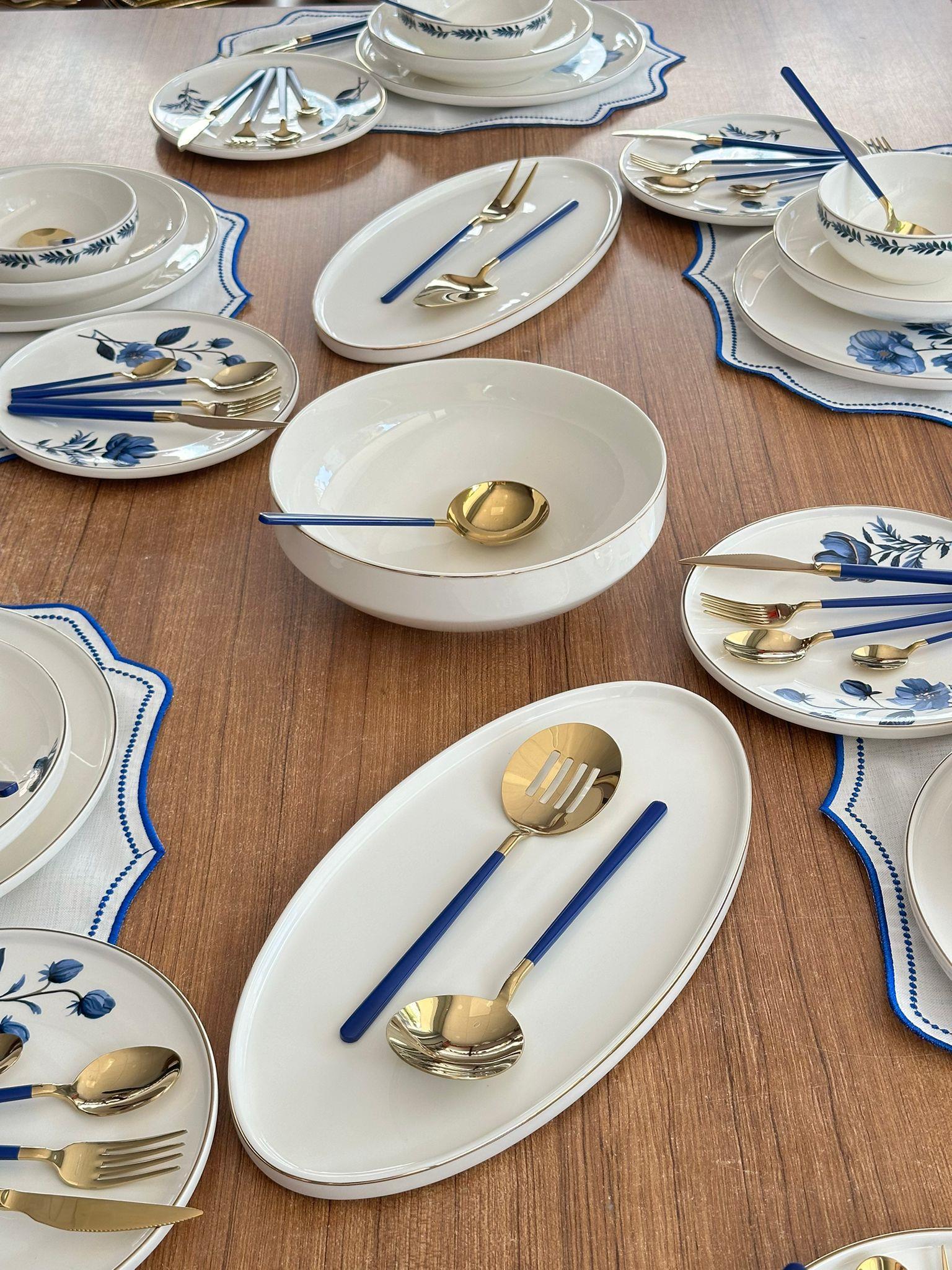 Yemek Takımı 80 Parça 6 Kişilik Blue Violet