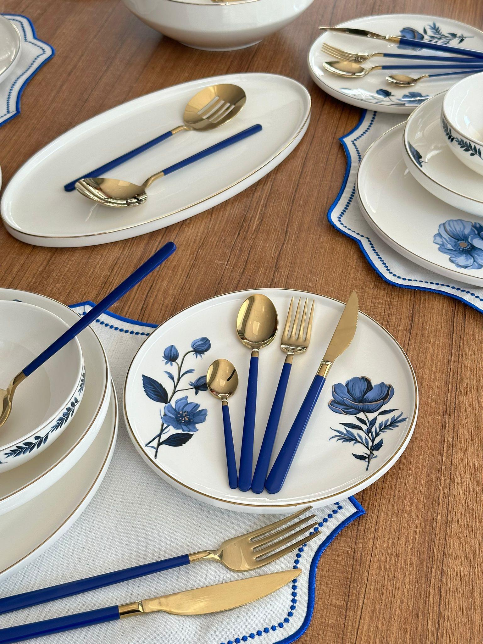 Yemek Takımı 80 Parça 6 Kişilik Blue Violet
