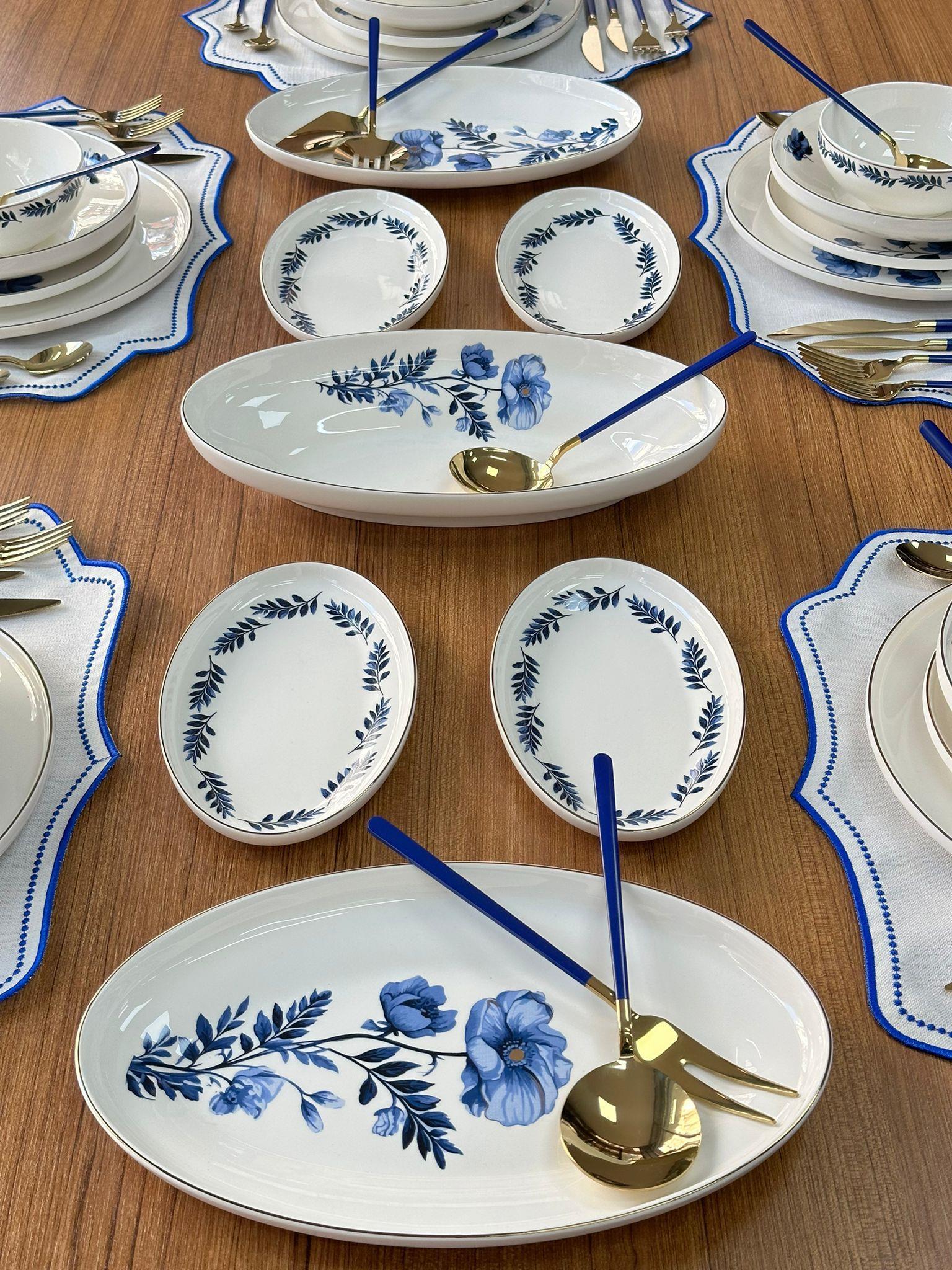 Yemek Takımı 84 Parça 6 Kişilik Blue Violet